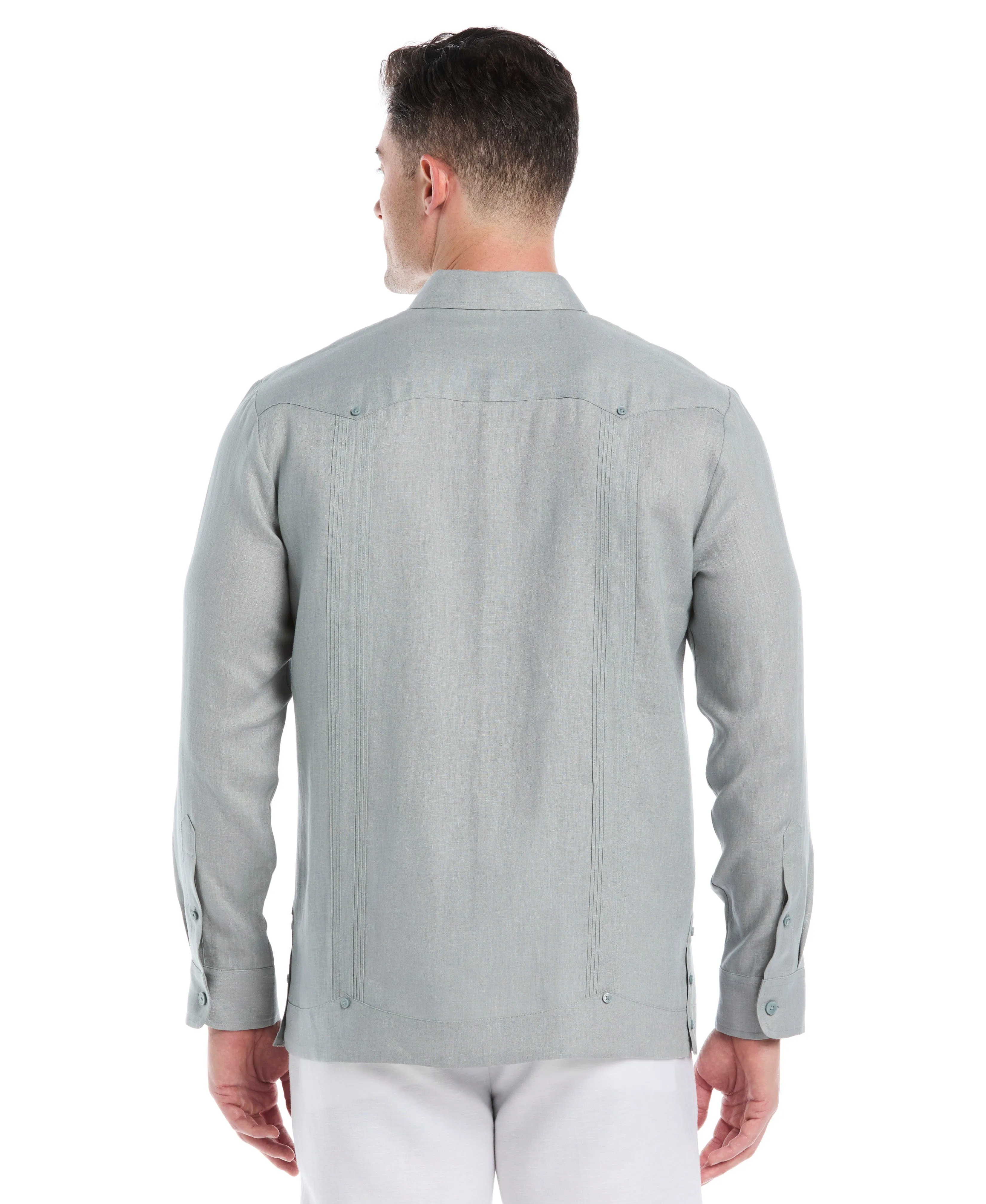 Big & Tall 100% Linen Classic Guayabera Shirt - Long Sleeve sold by Cubavera product image thumbnail 2