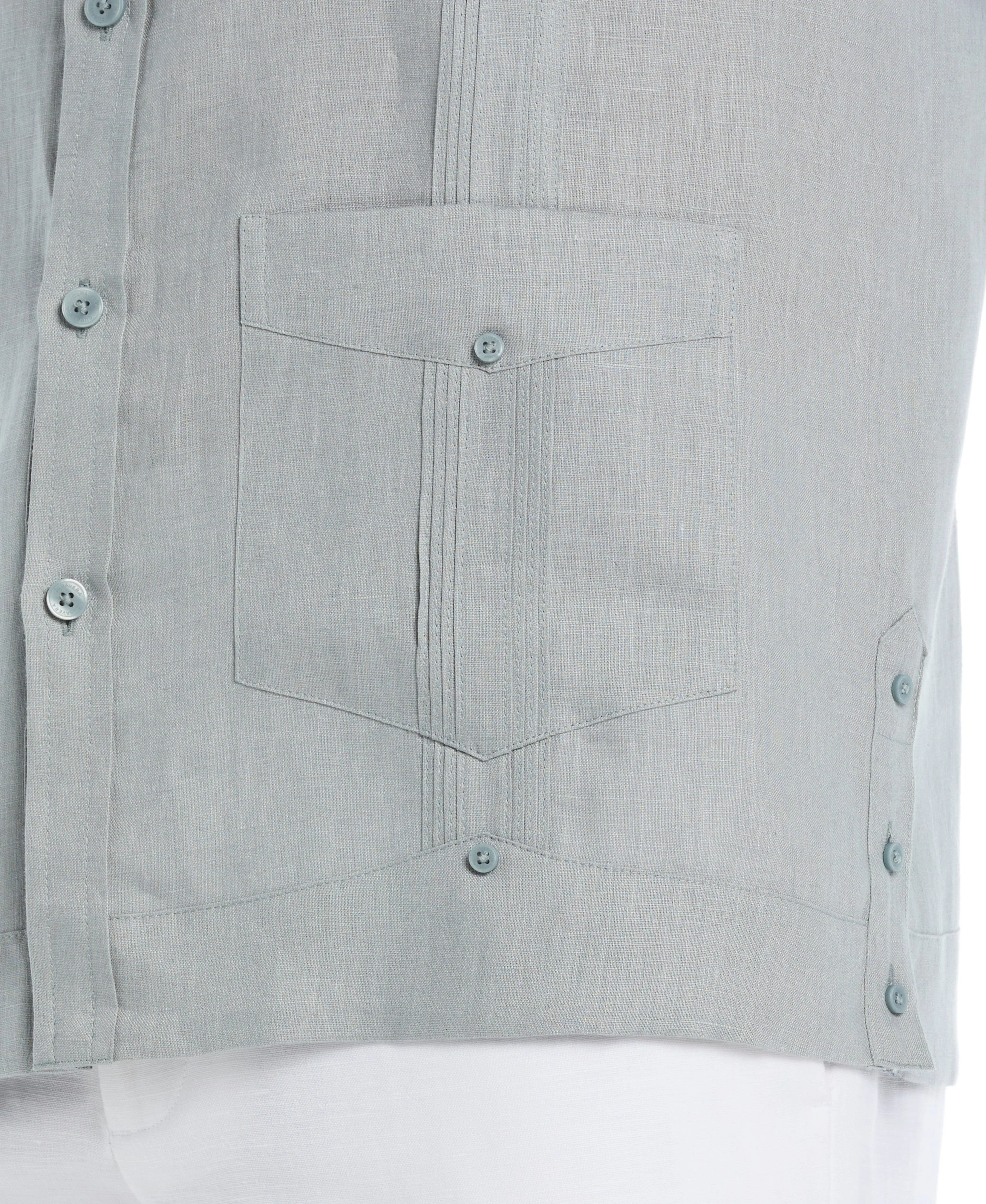 Big & Tall 100% Linen Classic Guayabera Shirt - Long Sleeve sold by Cubavera product image thumbnail 3