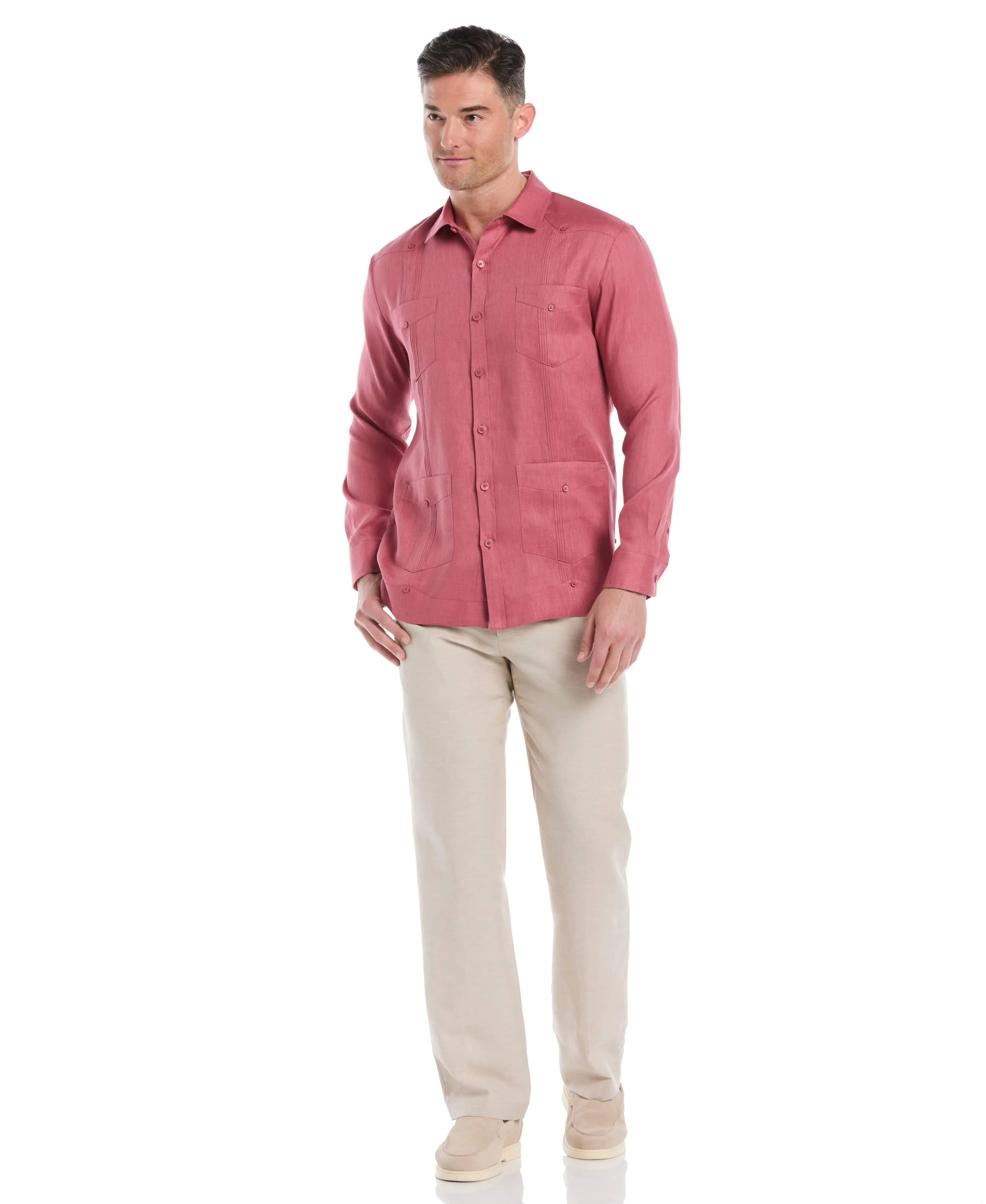 100% Linen Classic Guayabera Shirt - Long Sleeve sold by Cubavera product image thumbnail 5