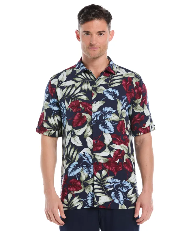 Viscose Texture Floral Print Shirt sold by Cubavera