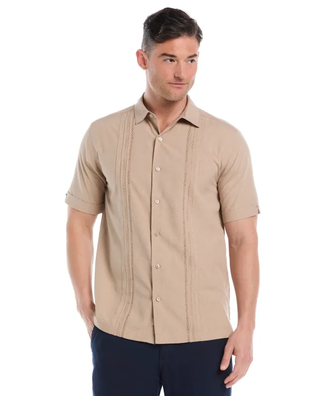 Geo Embroidered Panel Shirt sold by Cubavera