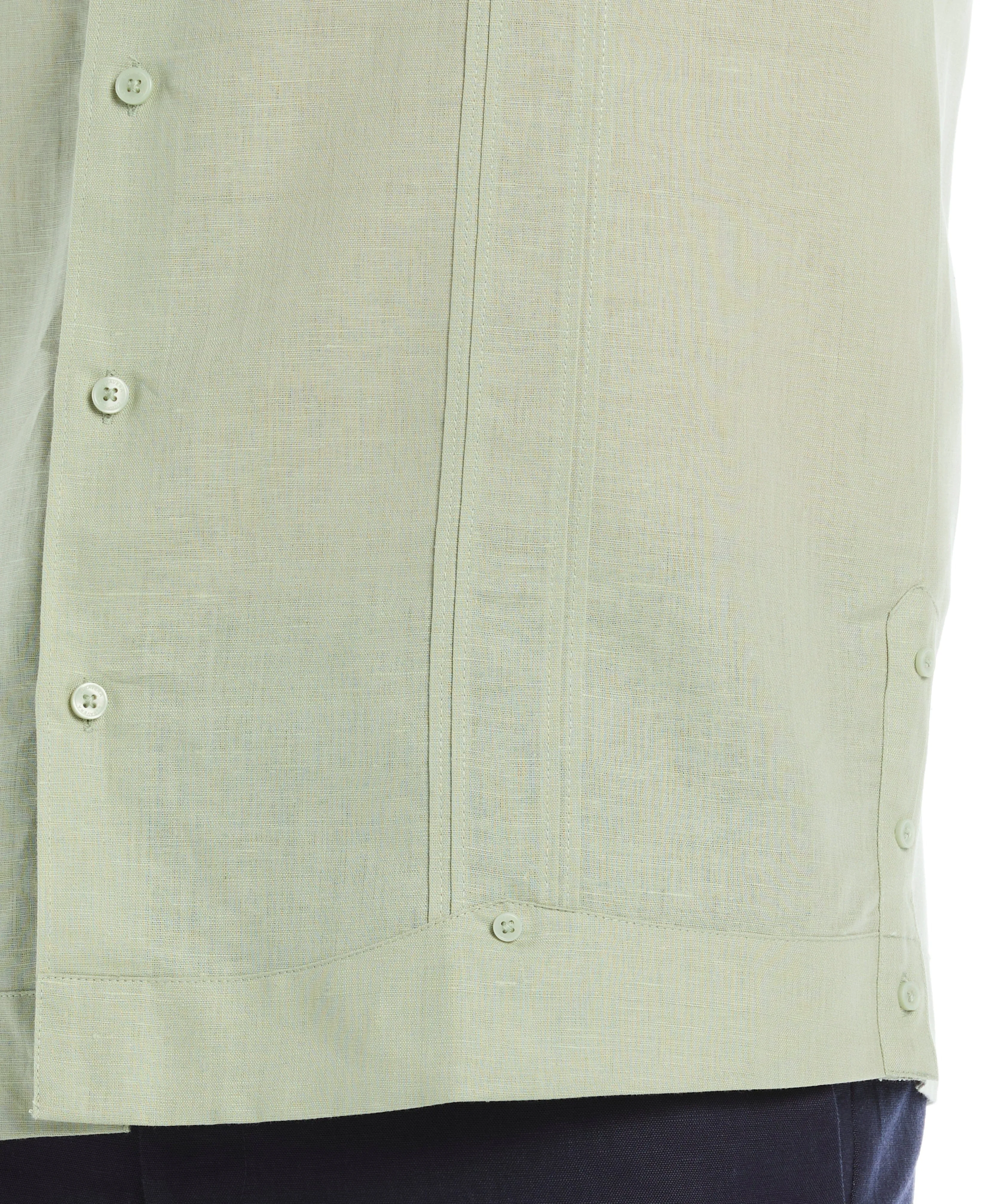 Big & Tall Linen Blend No Pocket Guayabera Shirt sold by Cubavera product image thumbnail 3