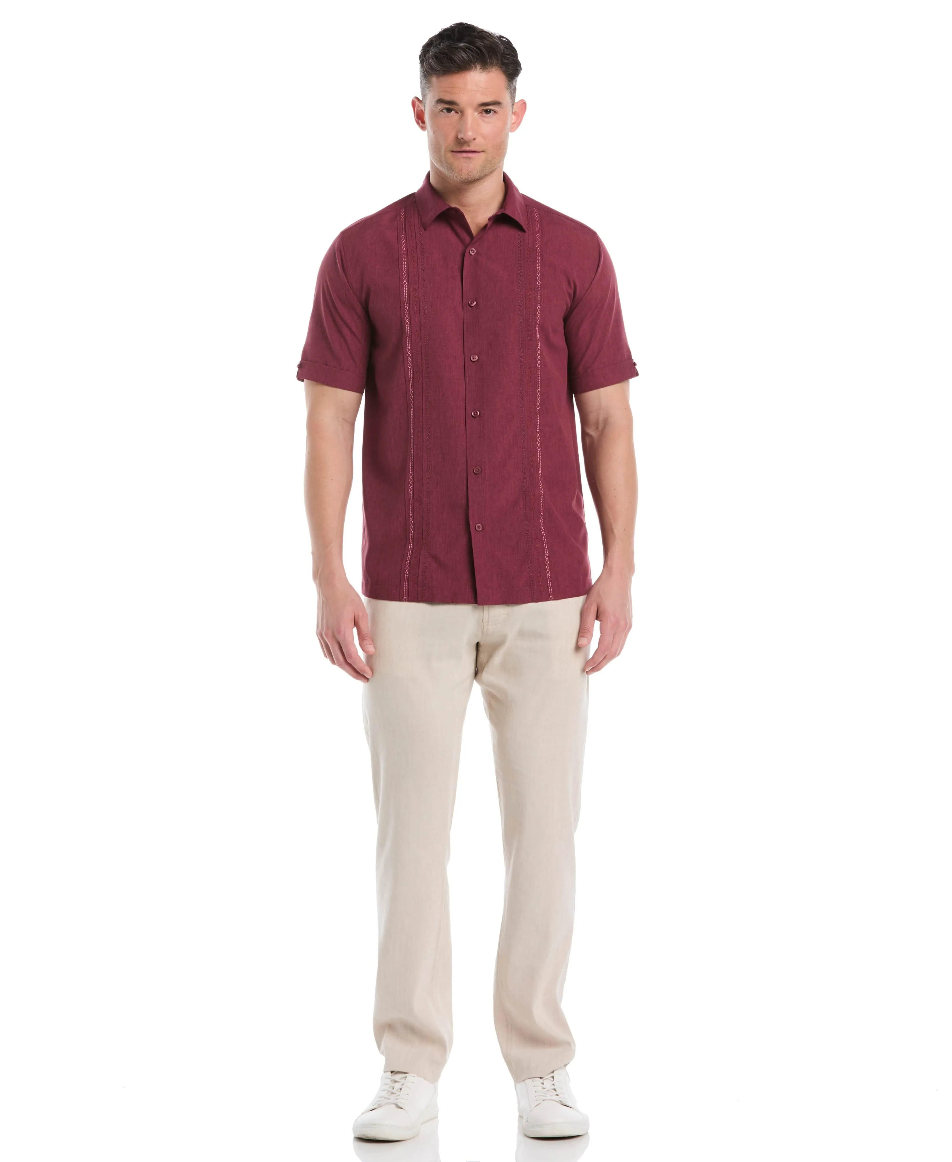 Geo Embroidered Panel Shirt sold by Cubavera product image thumbnail 4