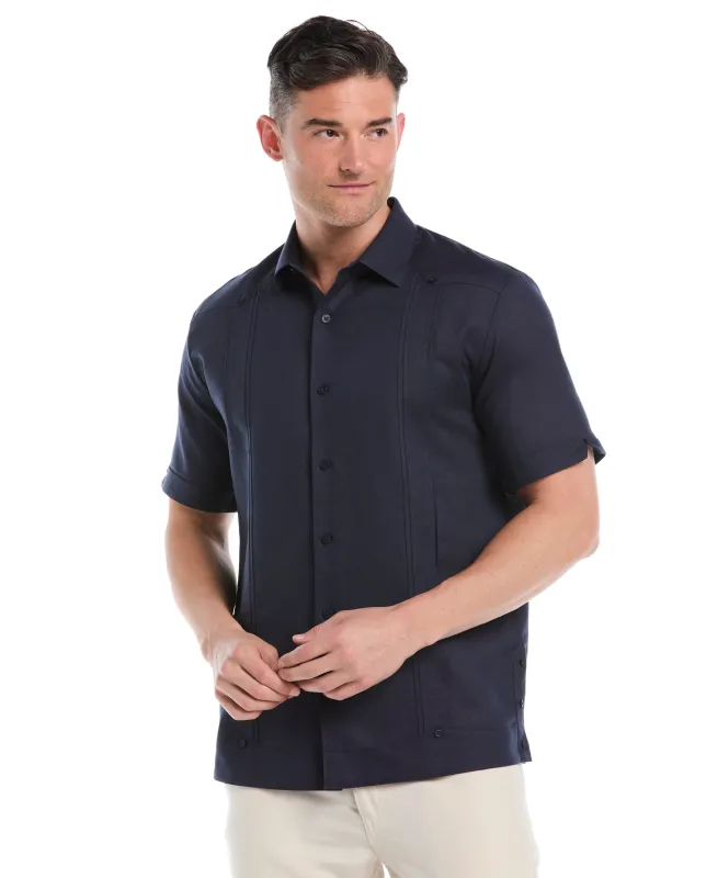 Big & Tall Linen Blend No-Pocket Guayabera Shirt sold by Cubavera
