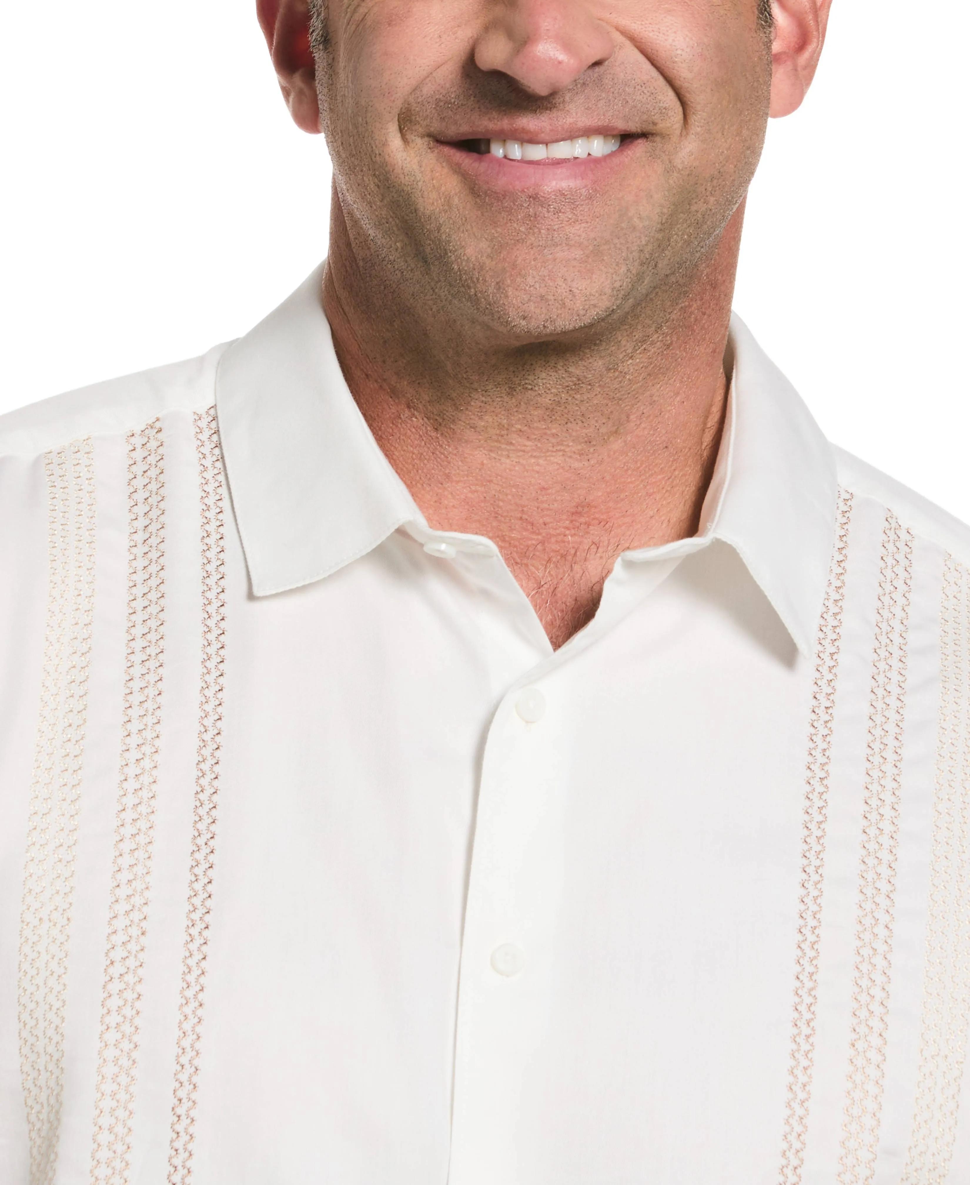 Big & Tall Ombre Embroidery Panel Shirt sold by Cubavera product image thumbnail 5