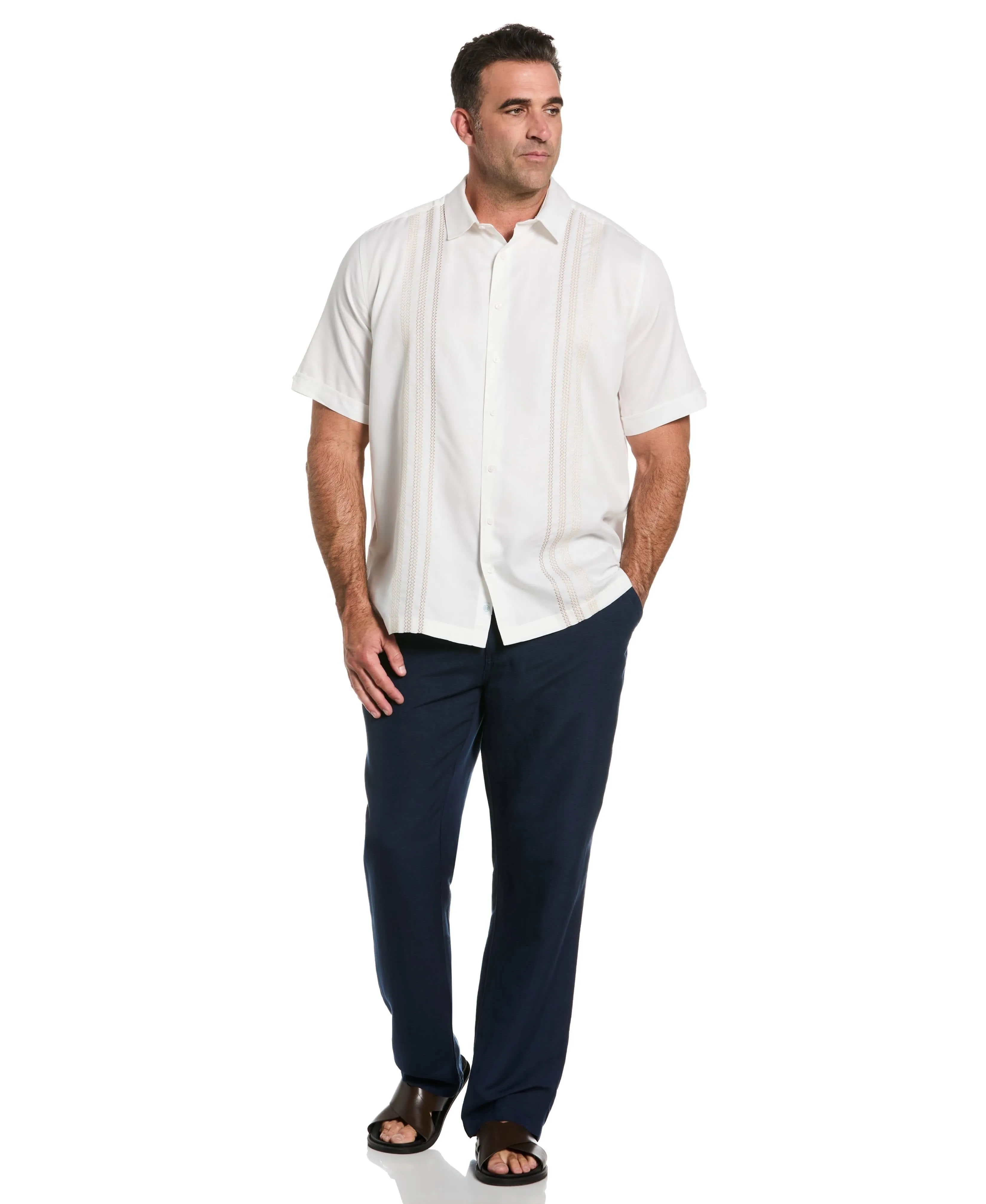 Big & Tall Ombre Embroidery Panel Shirt sold by Cubavera product image thumbnail 4