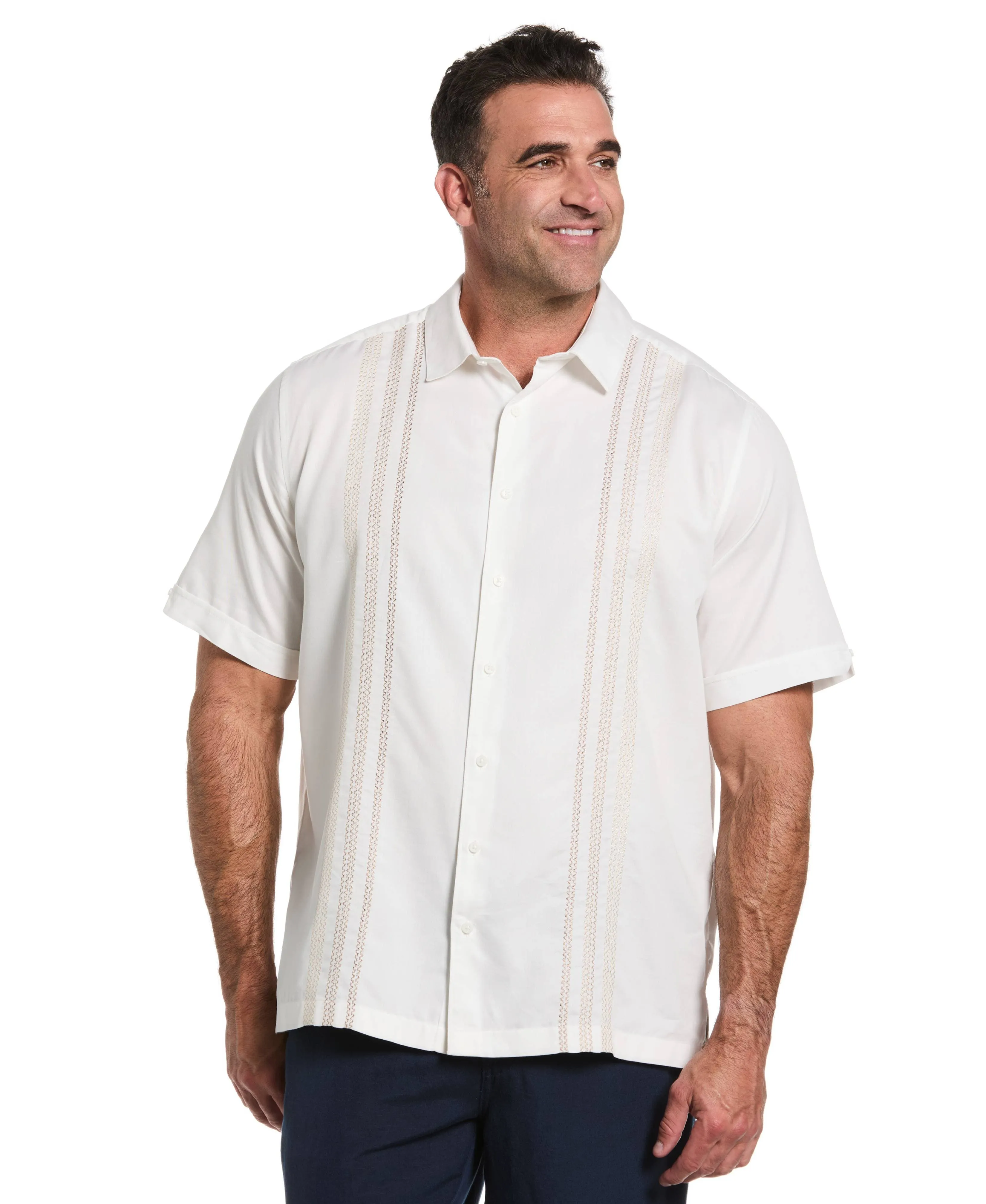 Big & Tall Ombre Embroidery Panel Shirt sold by Cubavera