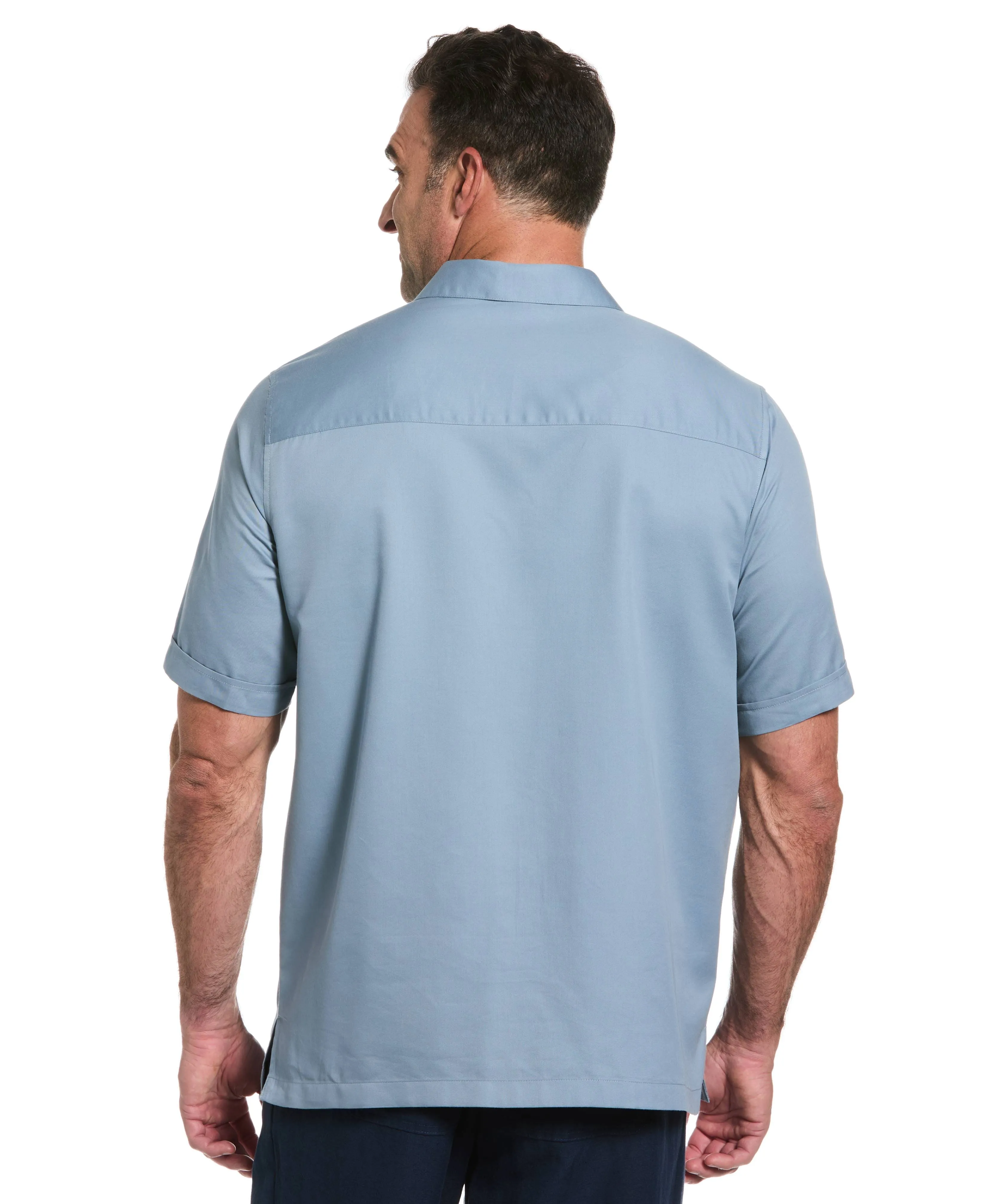 Big & Tall Ombre Embroidery Panel Shirt sold by Cubavera product image thumbnail 2