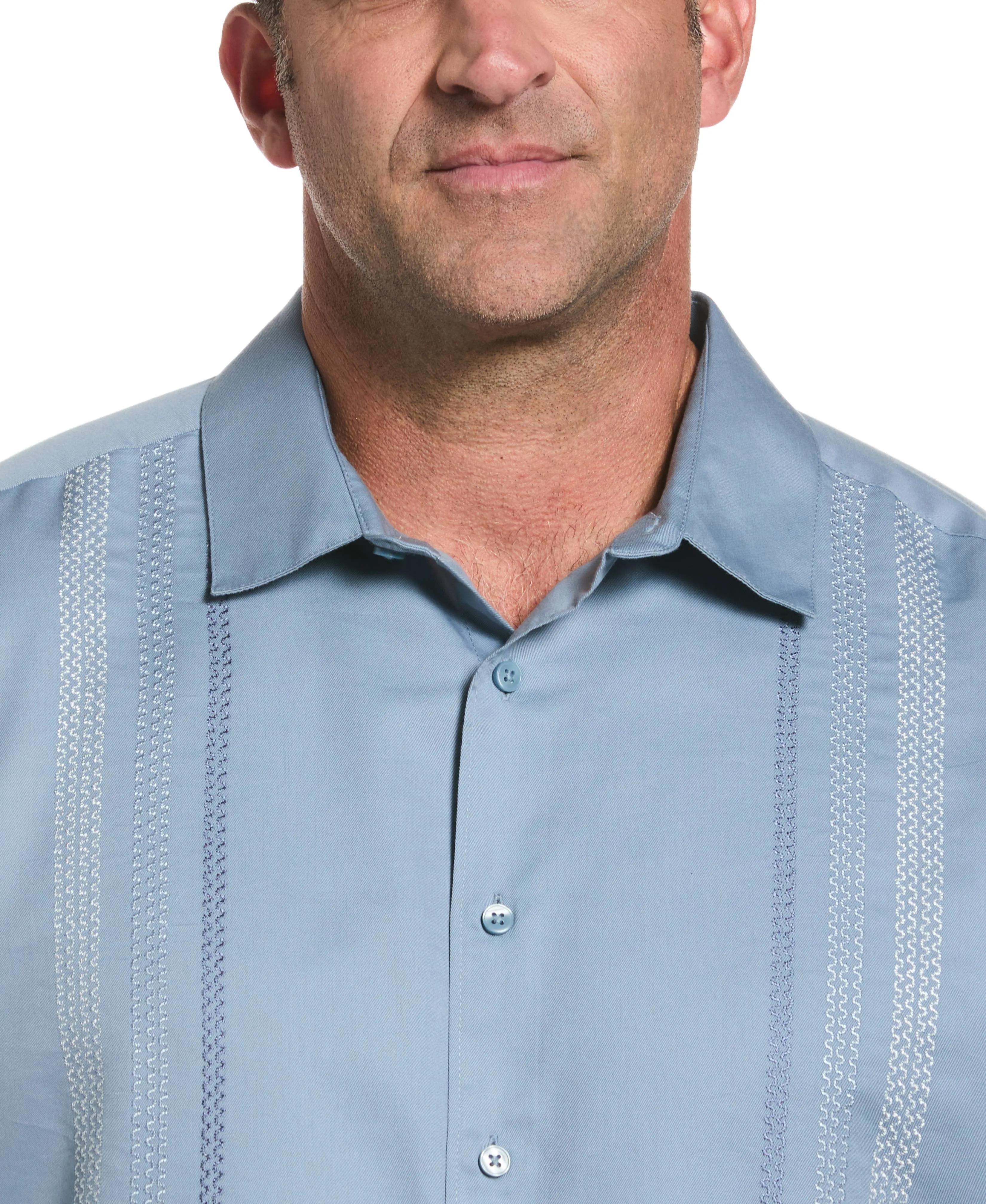 Big & Tall Ombre Embroidery Panel Shirt sold by Cubavera product image thumbnail 5