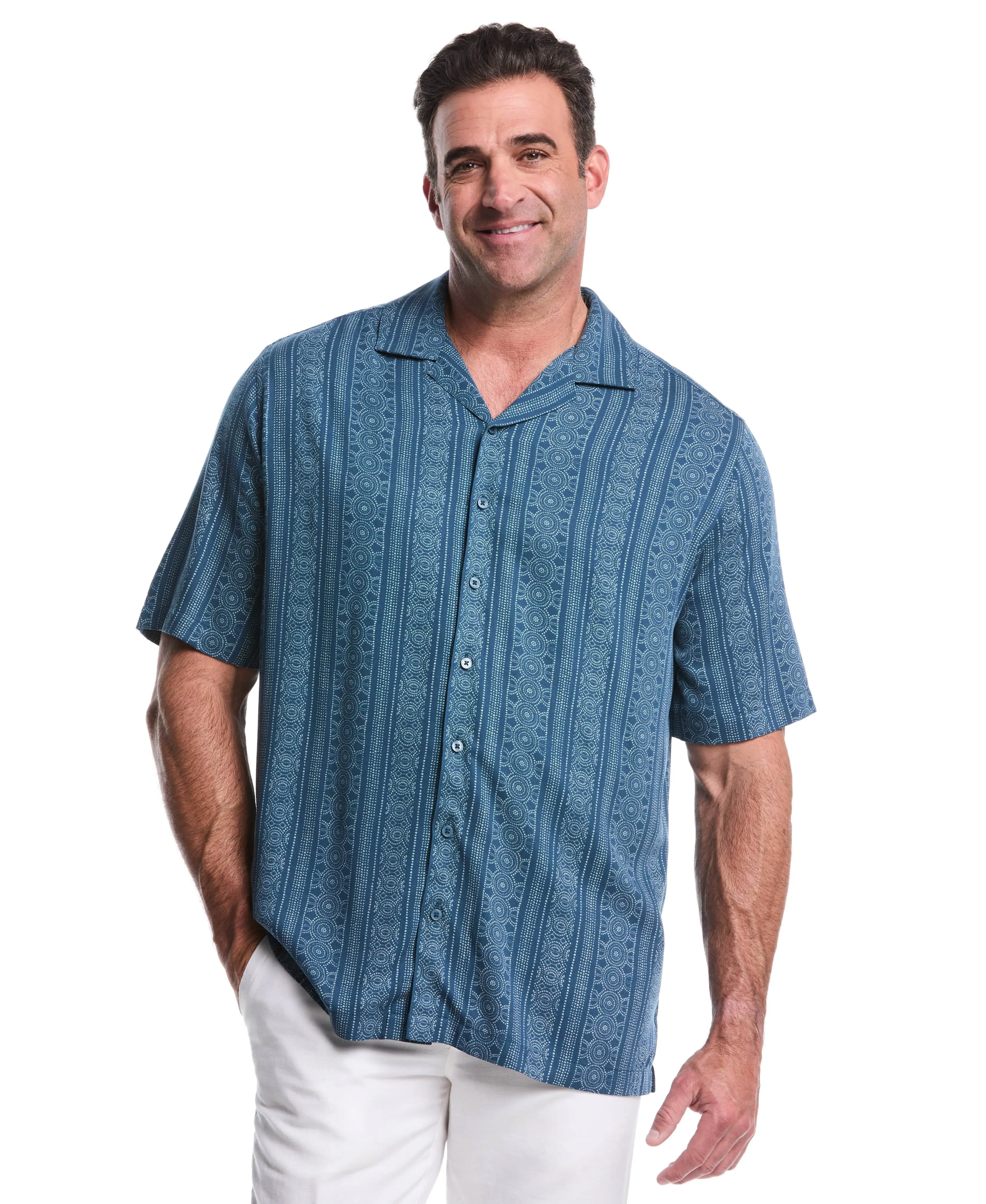 Big & Tall Viscose Twill Print Shirt sold by Cubavera