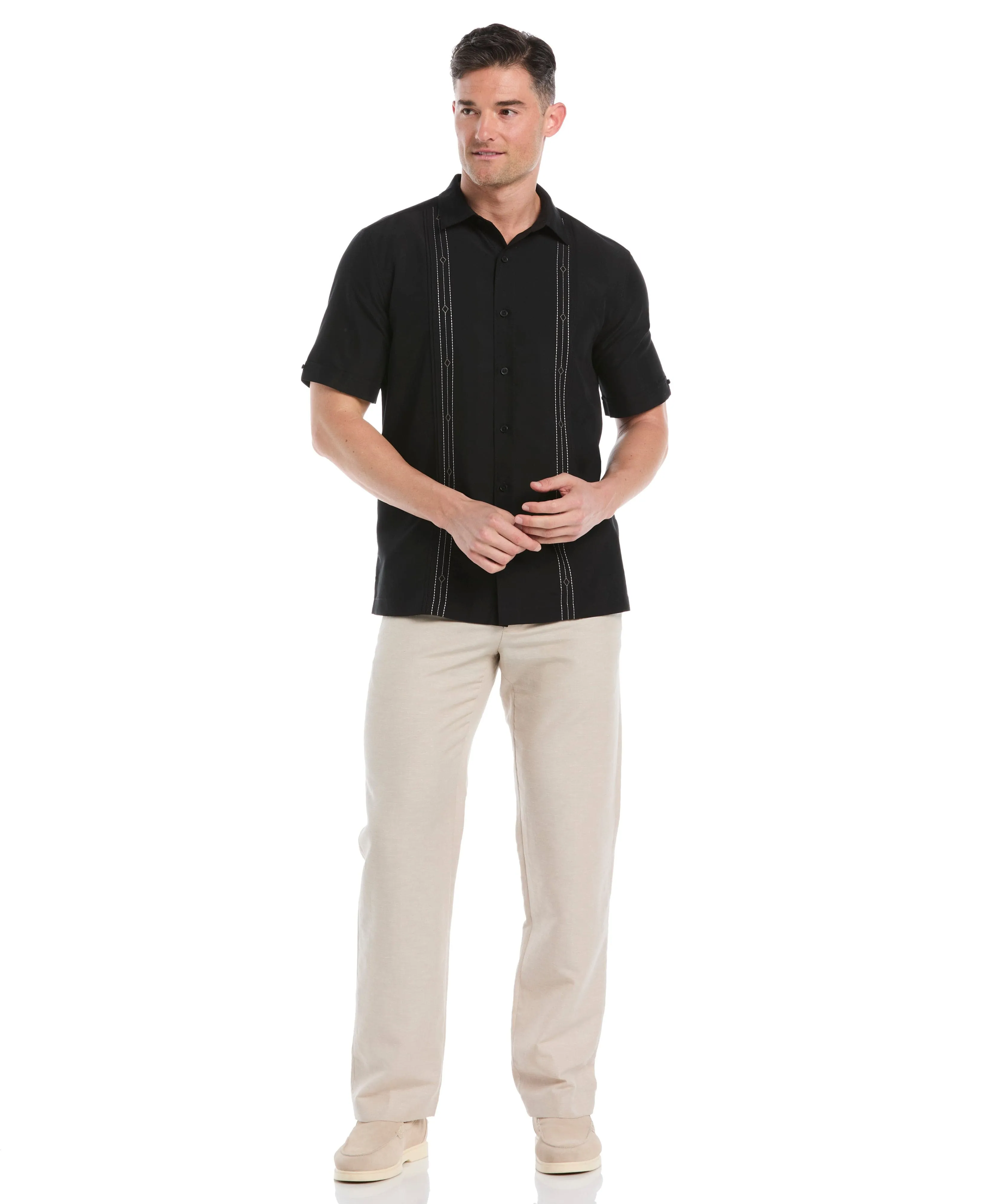 Big & Tall Embroidered Panel Shirt sold by Cubavera product image thumbnail 4