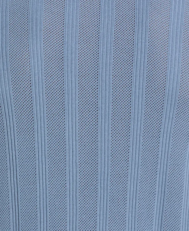 Mesh Stripe Short Sleeve Sweater sold by Cubavera