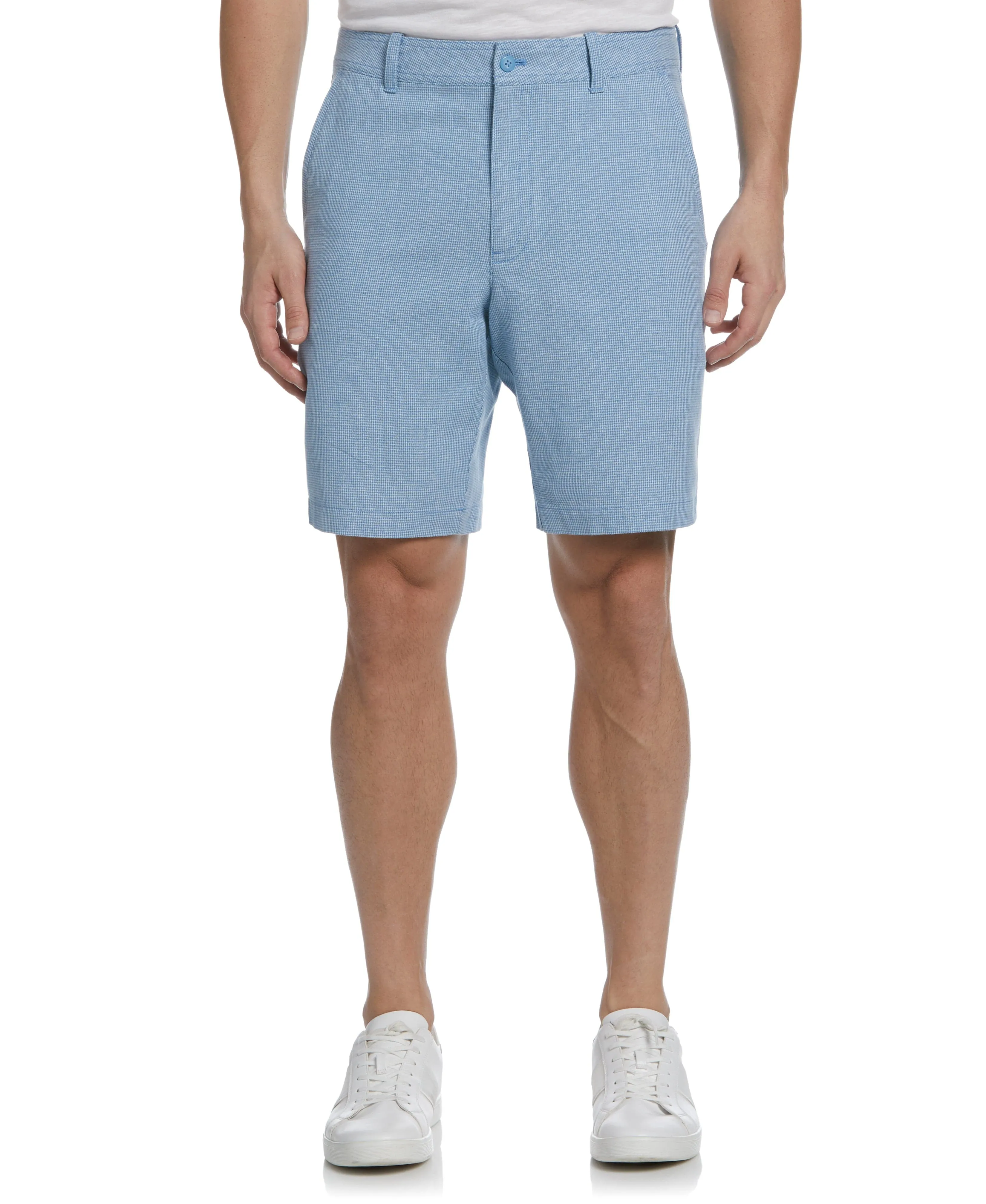 Linen-Blend Woven Pattern Flat Front Shorts sold by Cubavera product image thumbnail 3