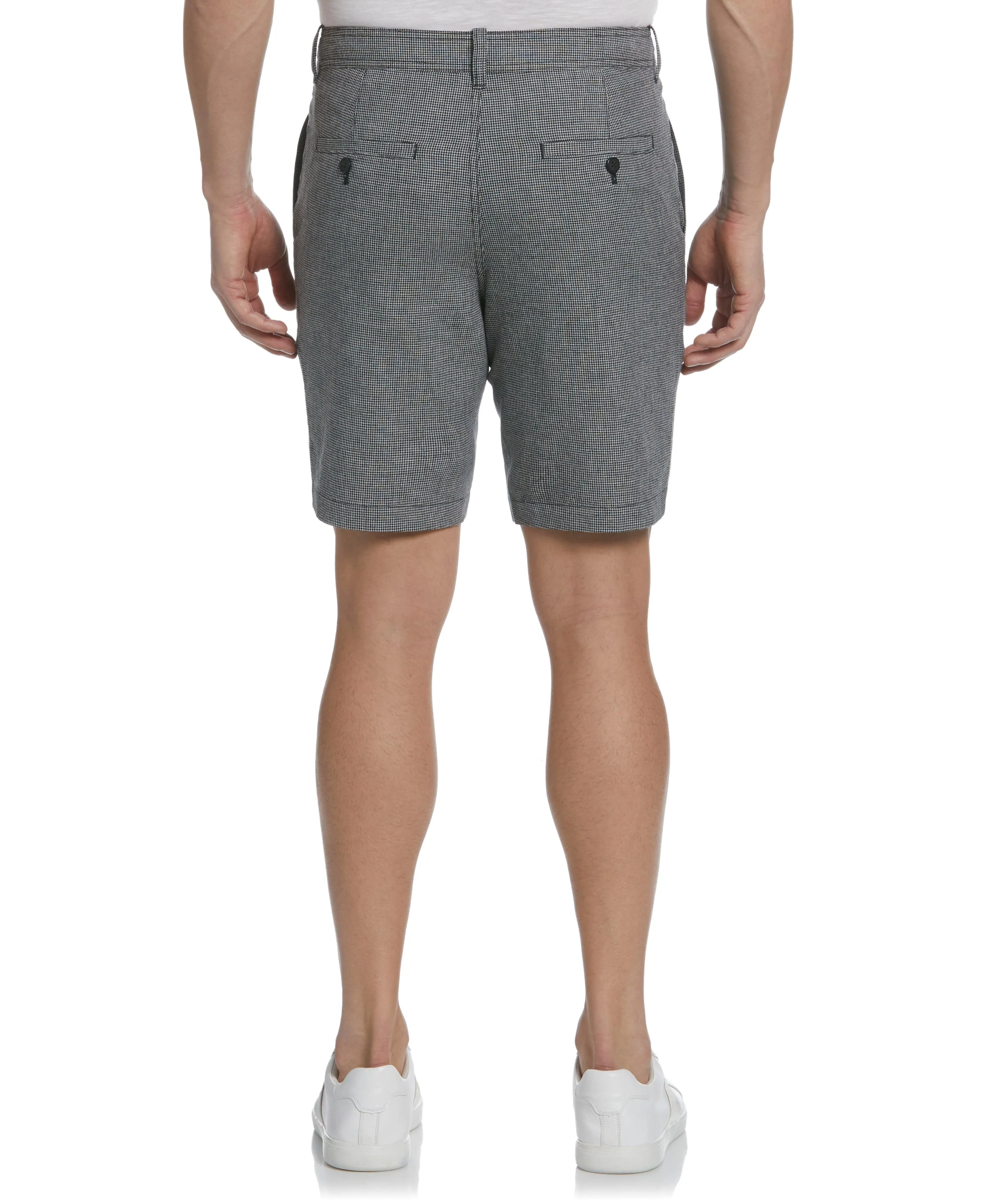 Linen-Blend Woven Pattern Flat Front Shorts sold by Cubavera product image thumbnail 2