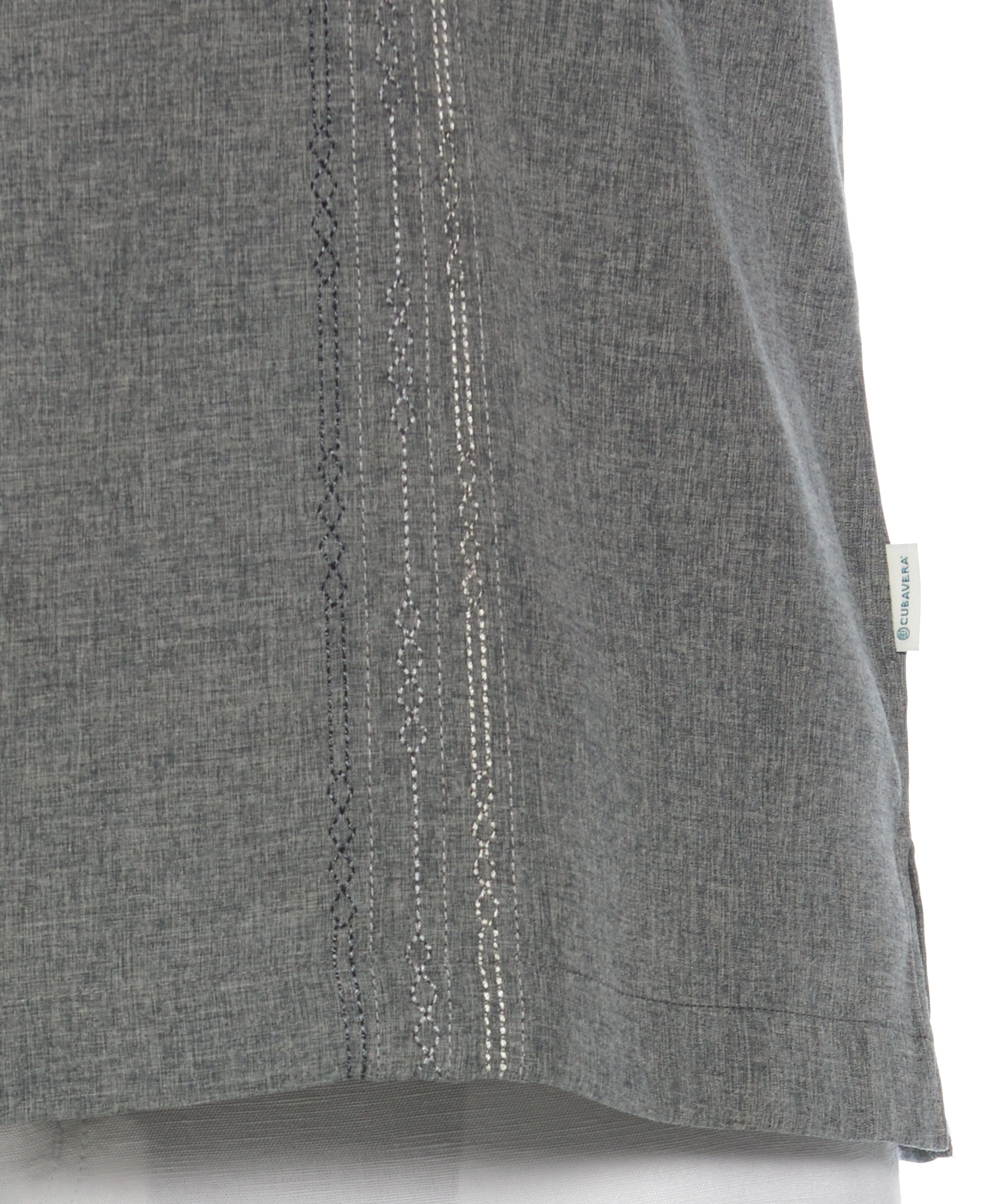 Big & Tall Geo Embroidered Panel Chambray Shirt sold by Cubavera product image thumbnail 4