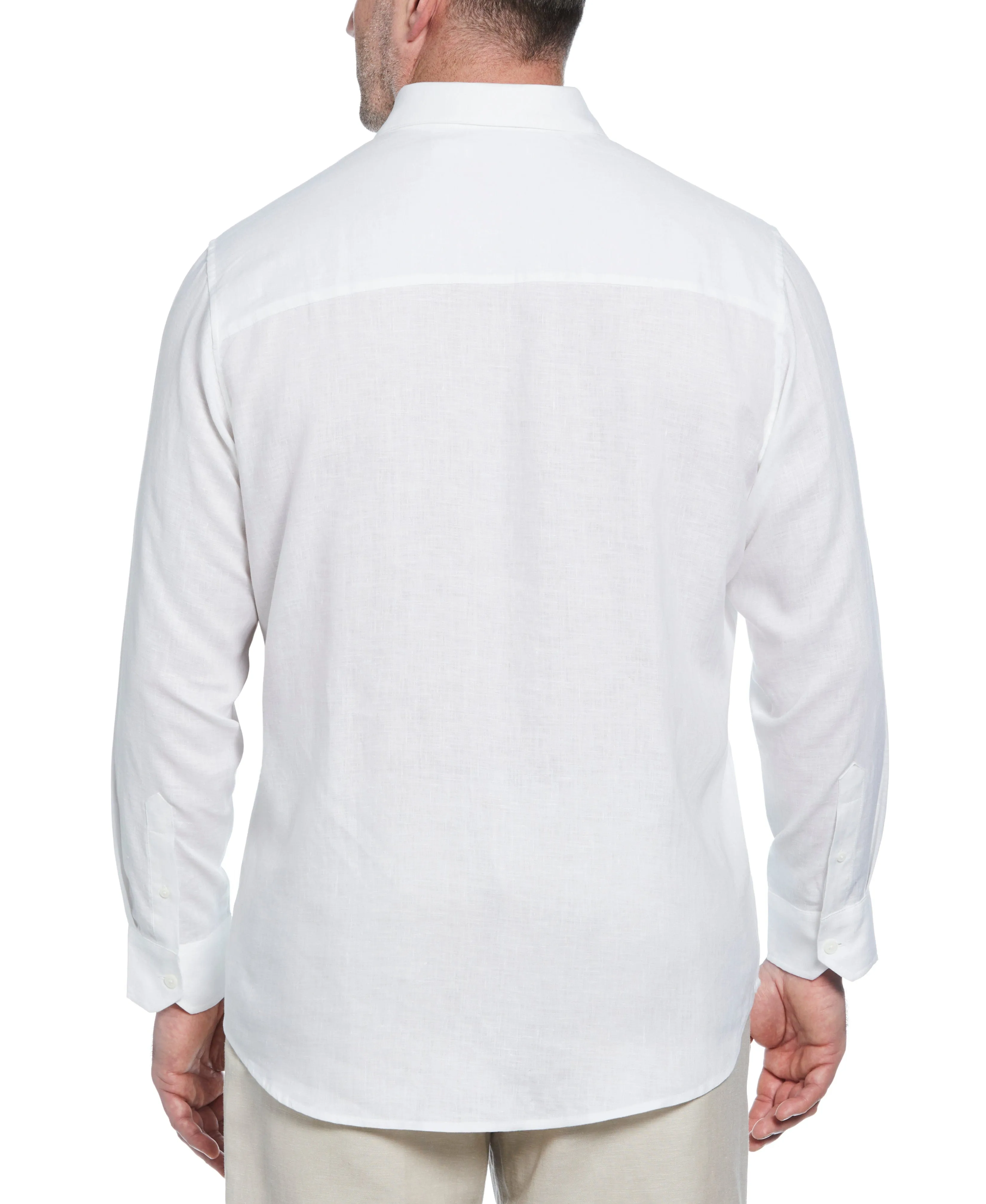 Big & Tall Solid Linen Sport Shirt sold by Cubavera product image thumbnail 2