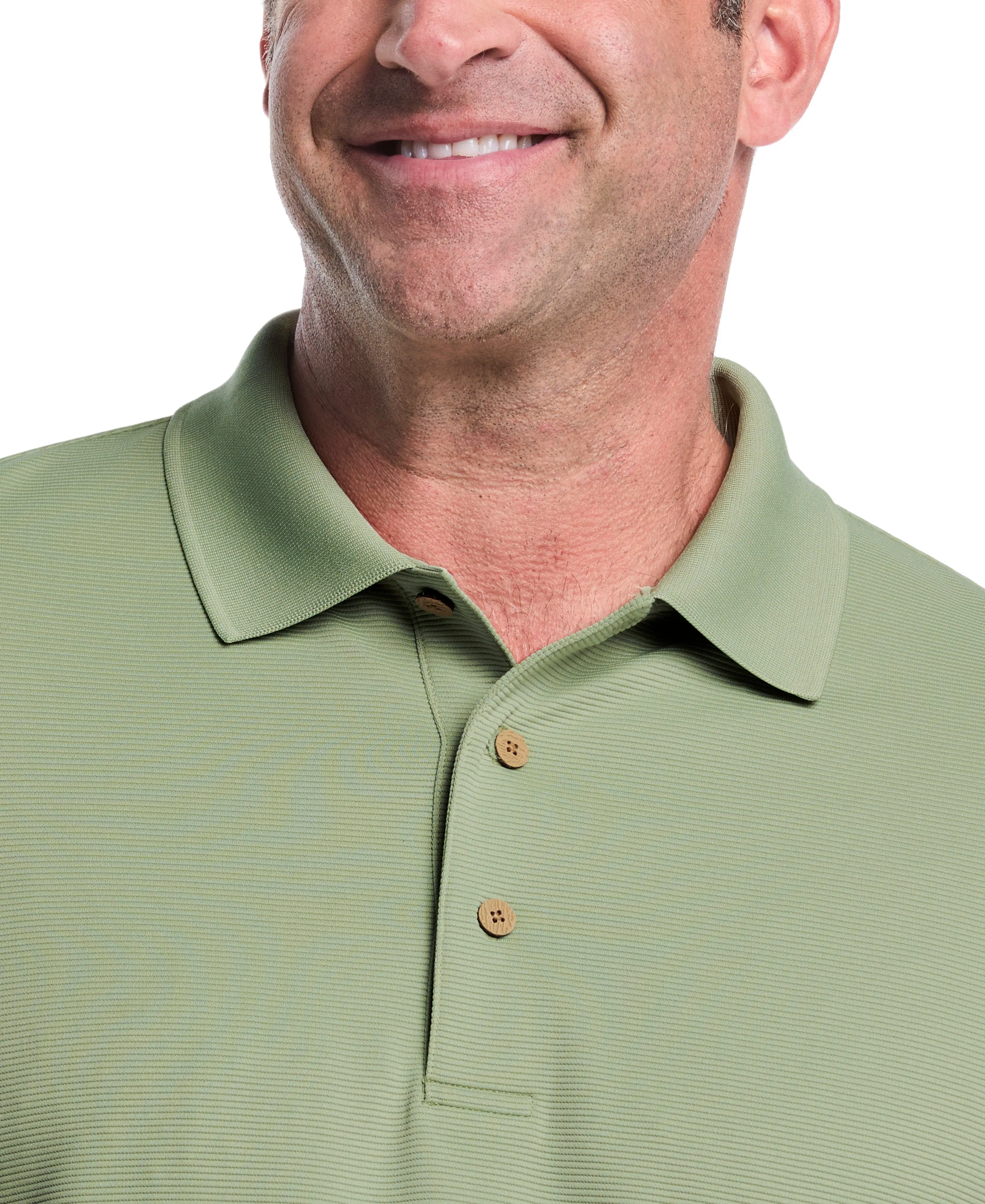 Big & Tall Solid Textured Polo sold by Cubavera product image thumbnail 4