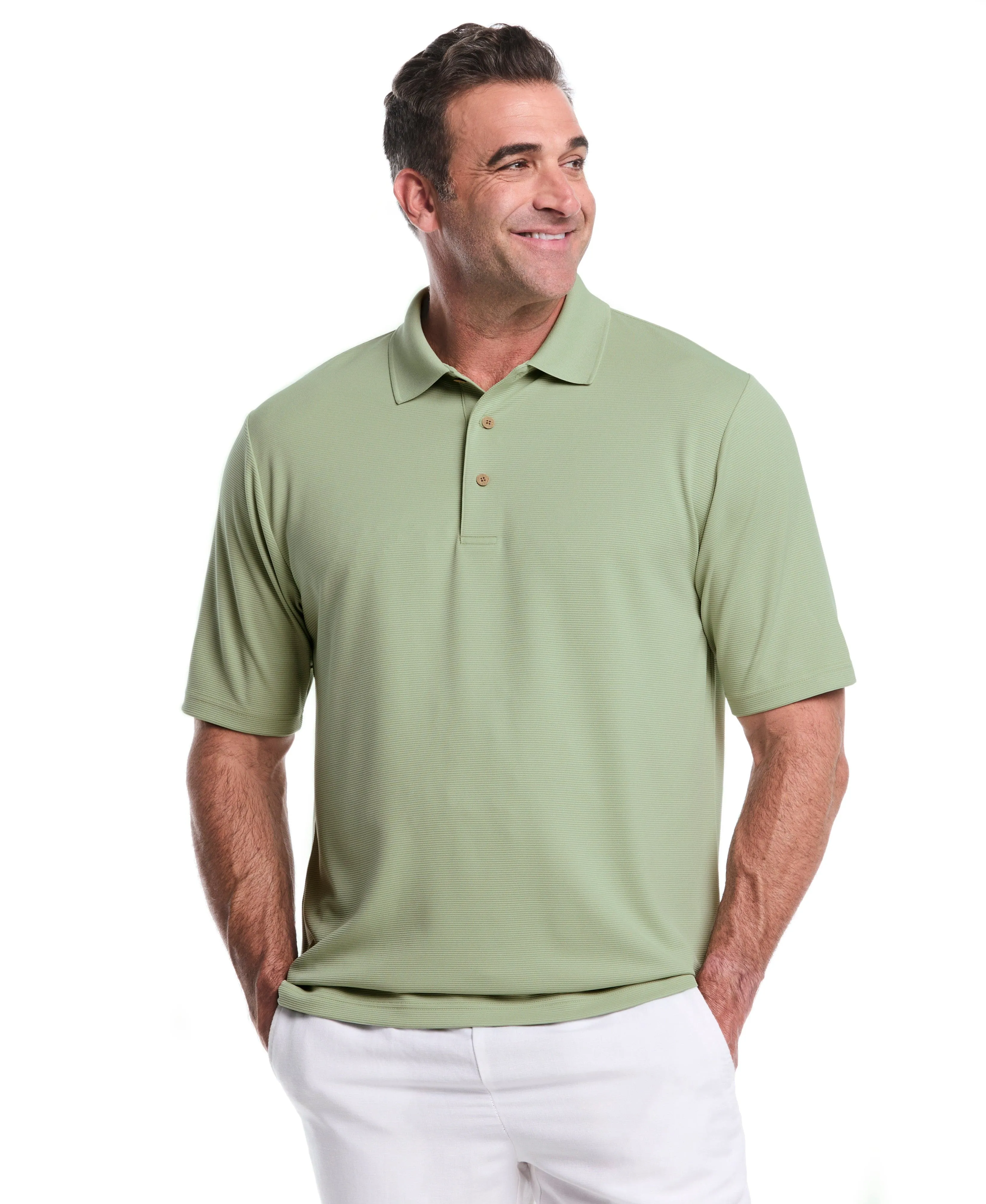 Big & Tall Solid Textured Polo sold by Cubavera