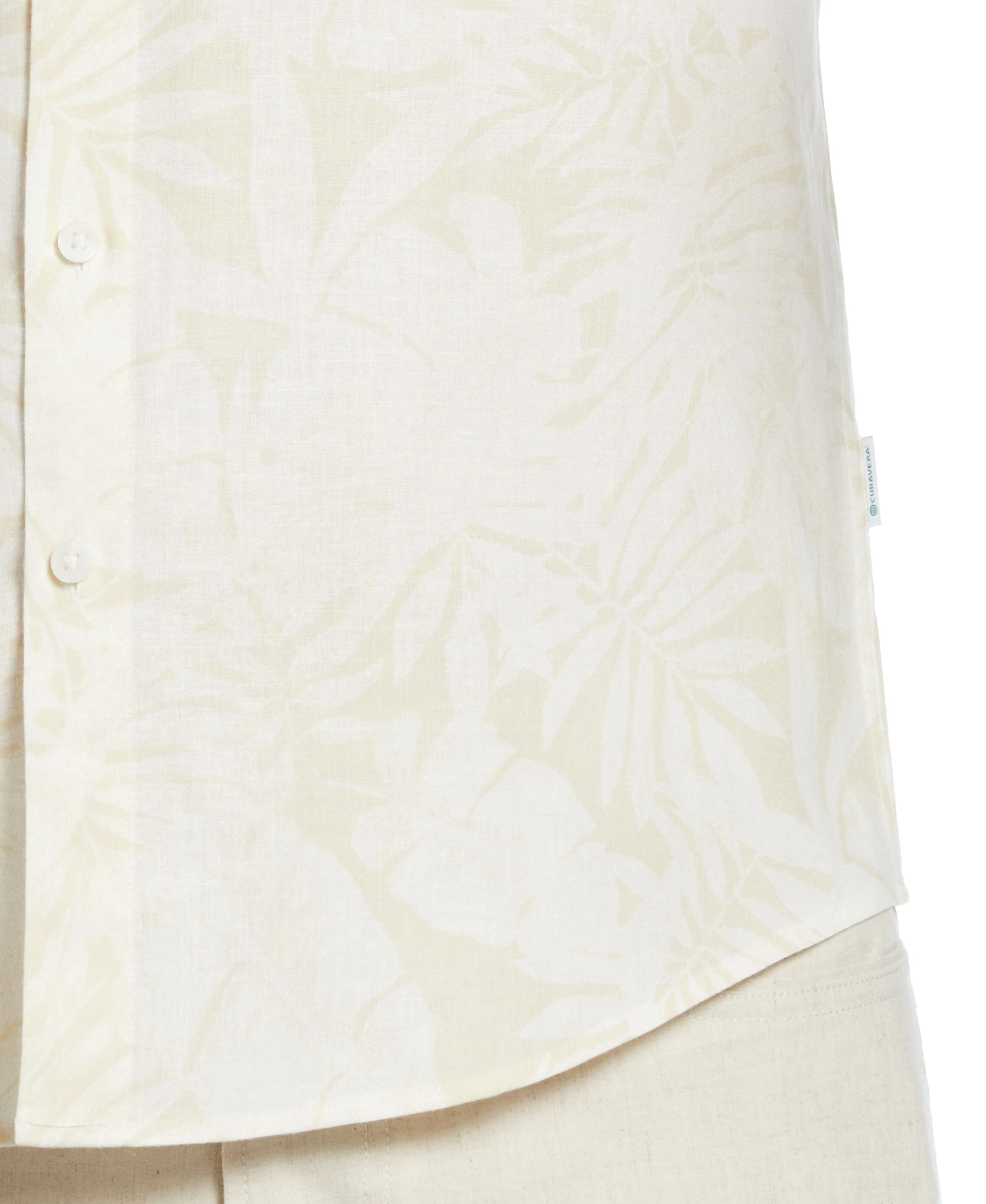 Linen Blend Tonal Multi Leaf Print Shirt sold by Cubavera product image thumbnail 3