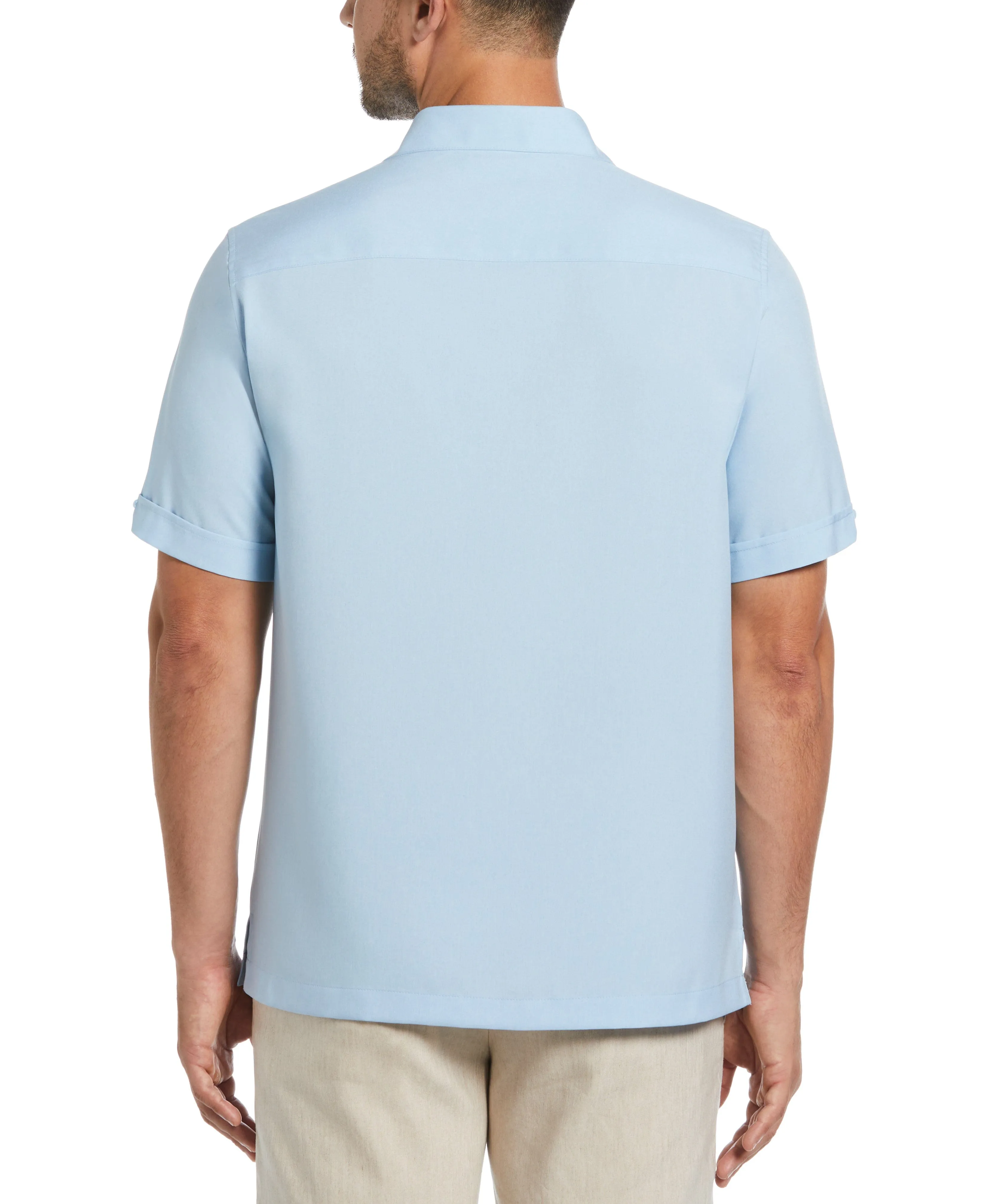 Two-Tone Cross Tuck Chambray Shirt sold by Cubavera product image thumbnail 2