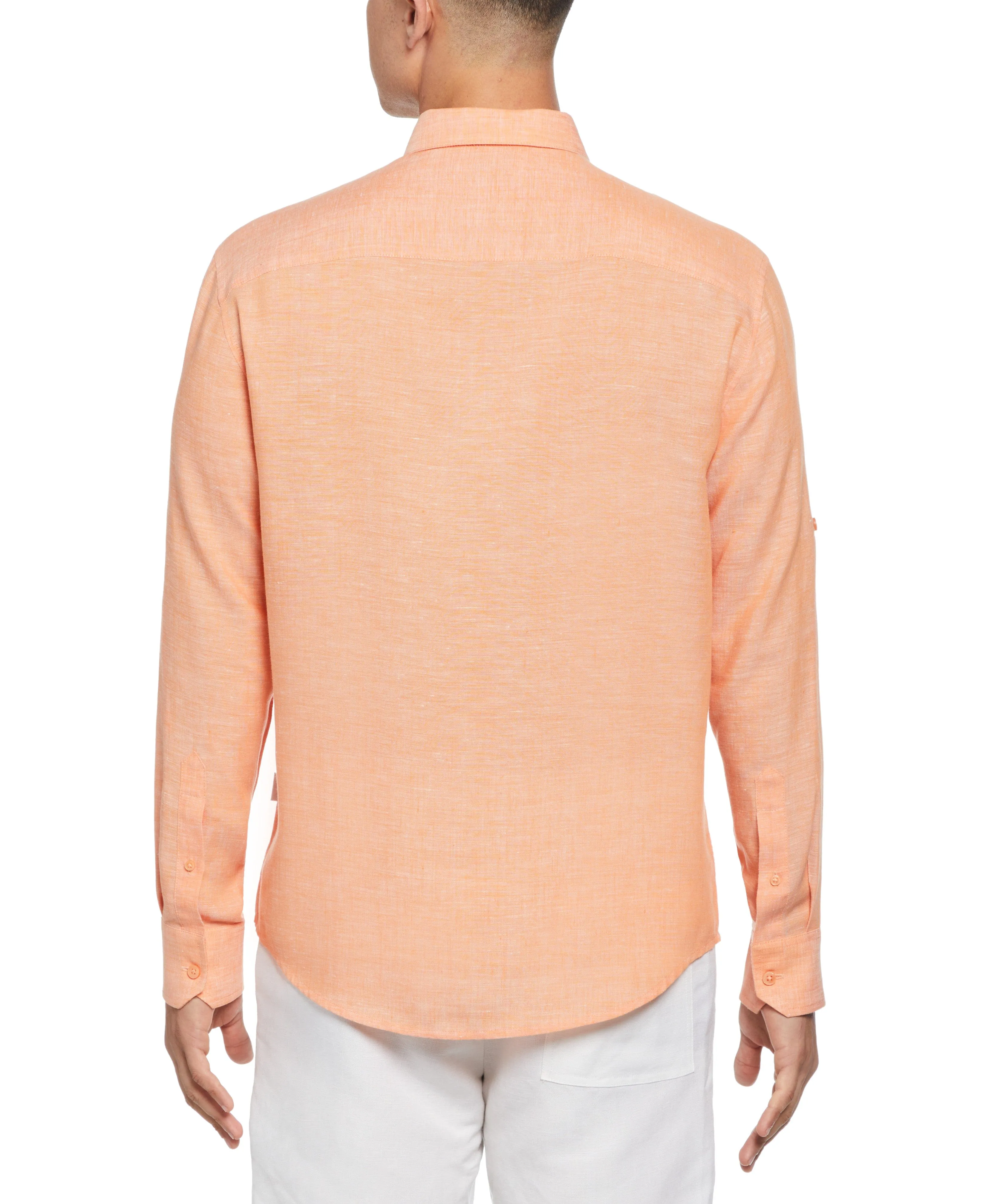 Travelselect™ Linen-Blend Rolled Sleeve Shirt sold by Cubavera product image thumbnail 2