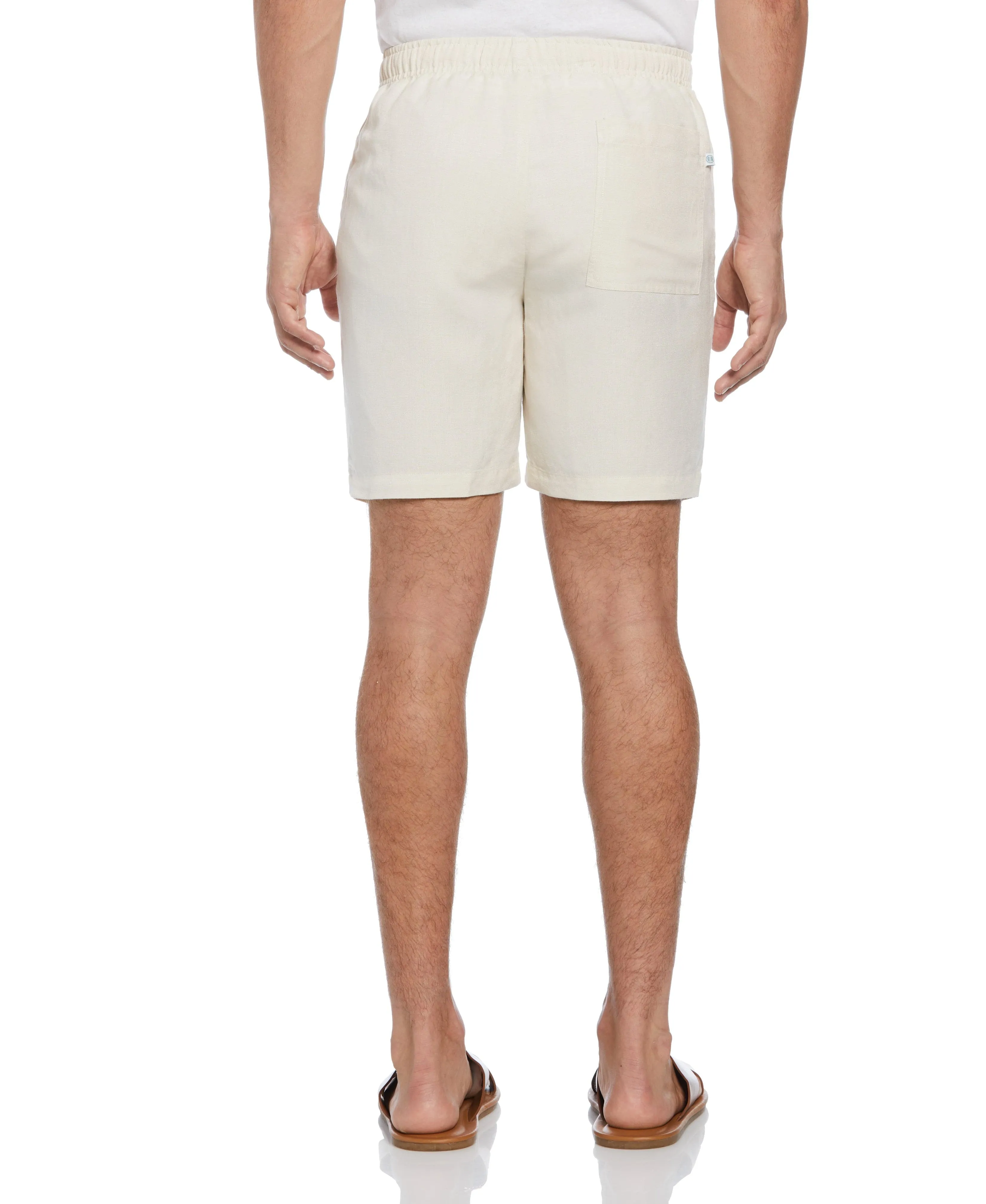 Linen-Blend Pull On Drawstring Shorts sold by Cubavera product image thumbnail 5