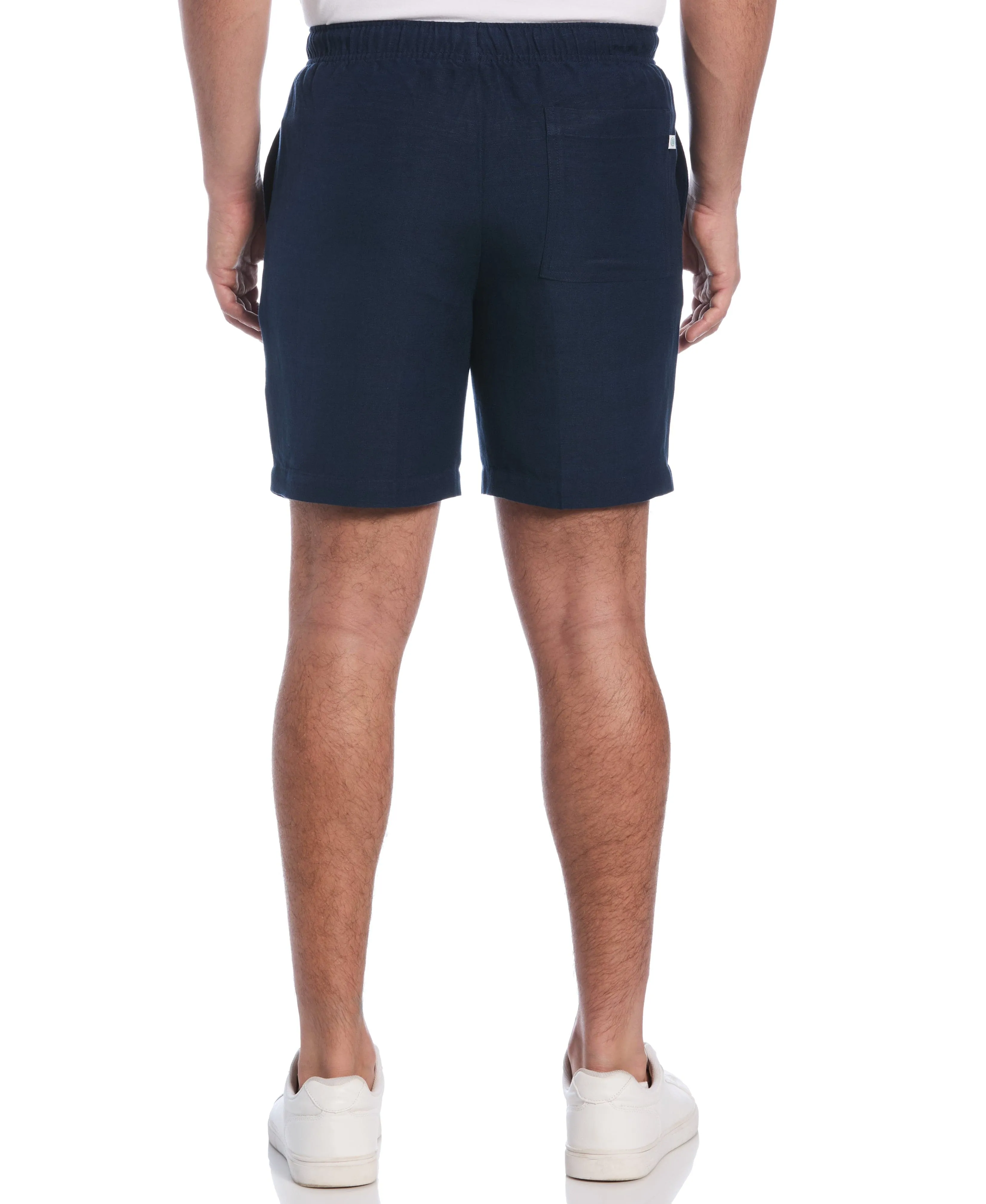 Linen-Blend Pull On Drawstring Shorts sold by Cubavera product image thumbnail 2