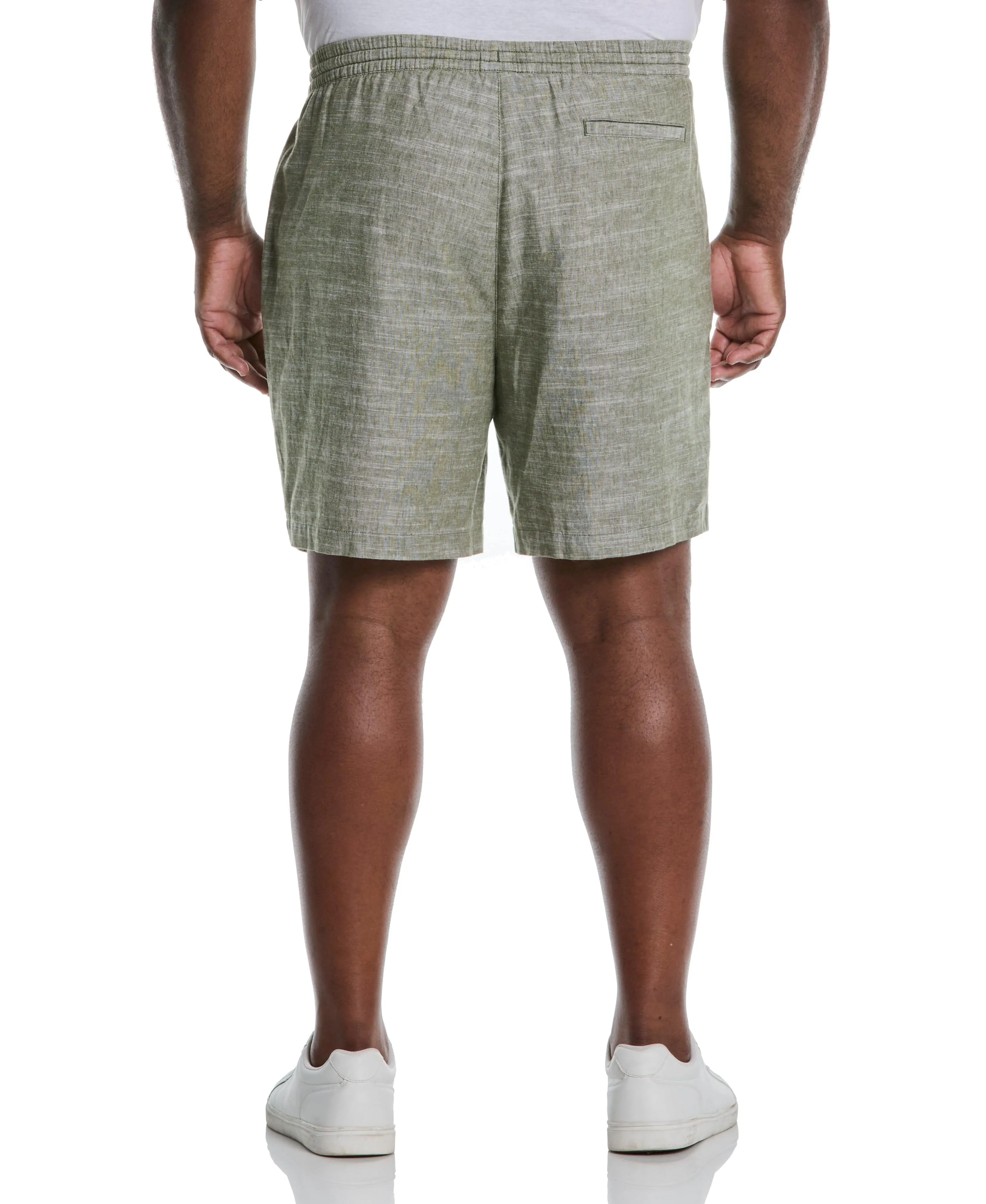 Big & Tall Linen Blend 7 1/2" Cross Dyed Slub Short sold by Cubavera product image thumbnail 2