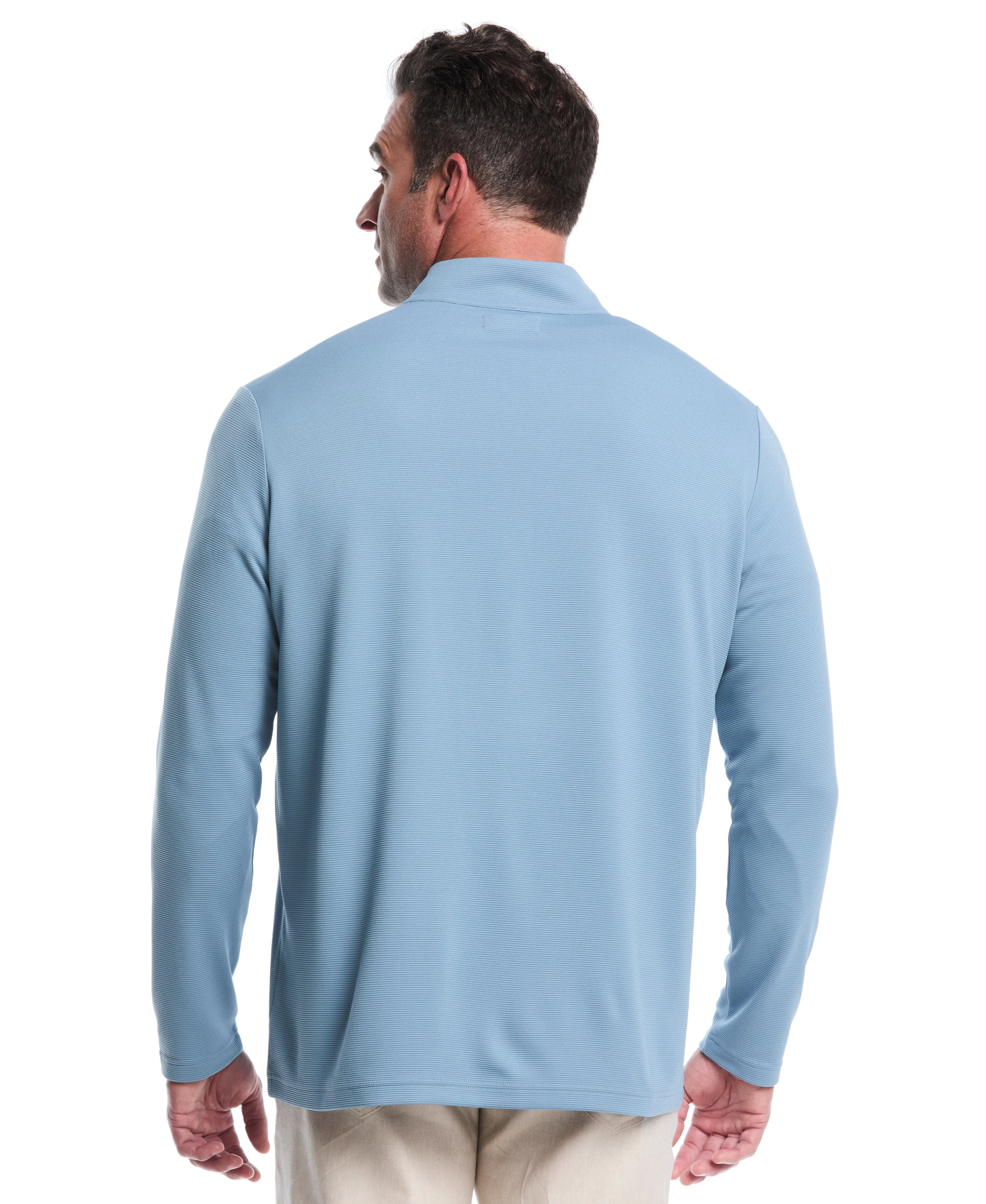 Big & Tall Solid Textured 1/4 Zip Pullover Sweater sold by Cubavera product image thumbnail 2