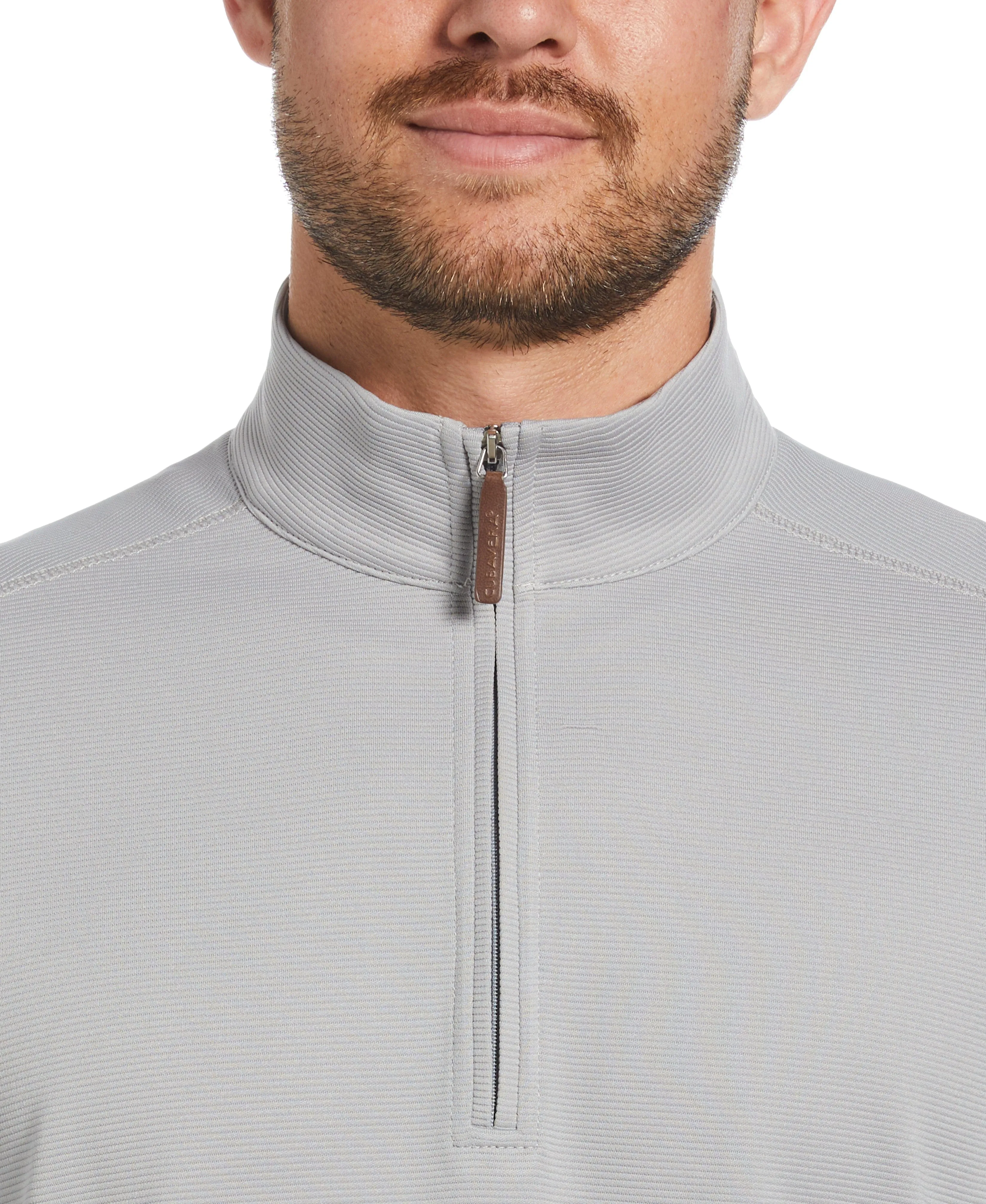 Solid Textured 1/4 Zip Pullover Sweater sold by Cubavera product image thumbnail 4