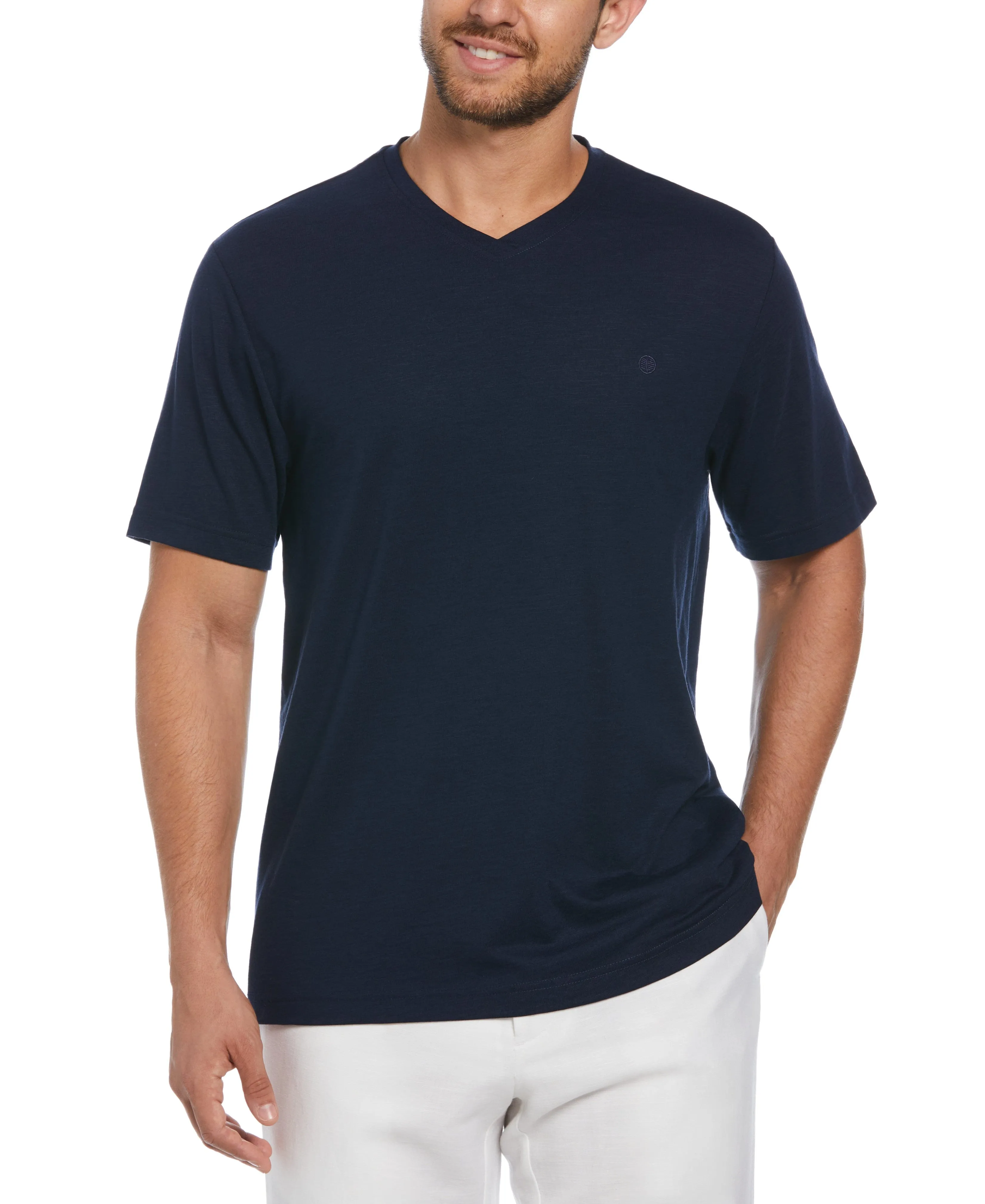 Slub V-Neck Tee sold by Cubavera