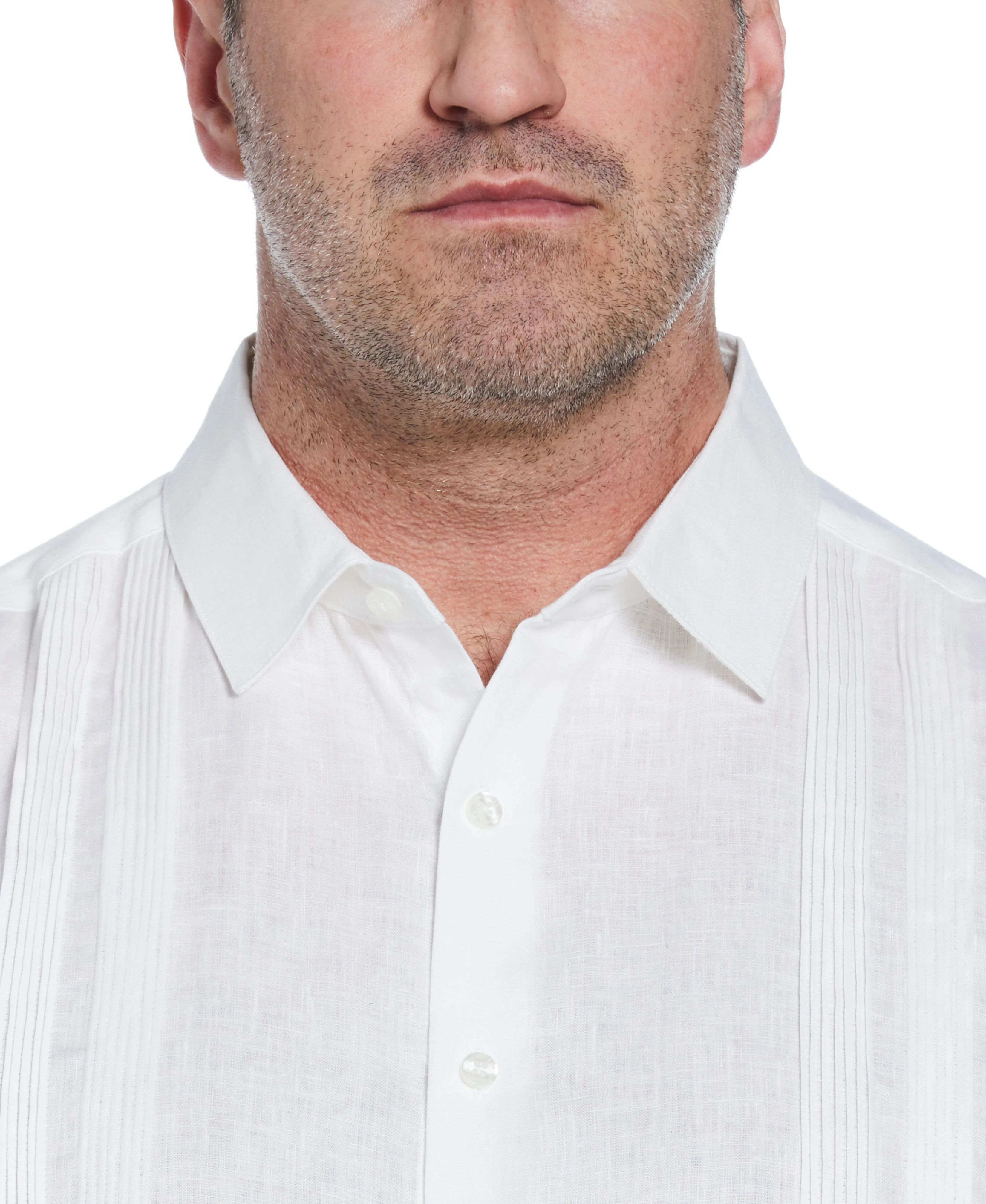 Big & Tall Linen Multi Pintuck Guayabera Shirt sold by Cubavera product image thumbnail 4