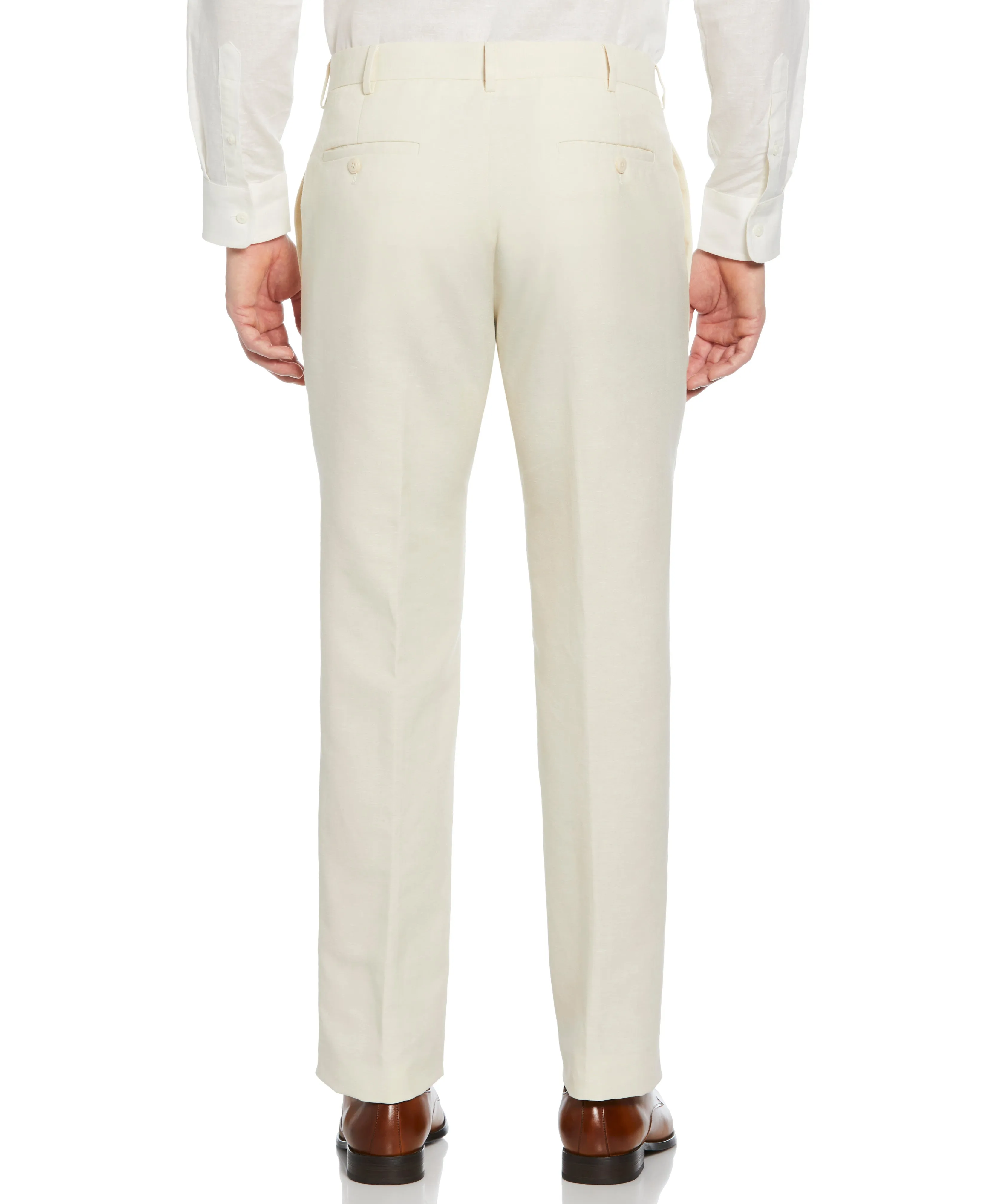 Linen Blend Flat Front Dress Pant sold by Cubavera product image thumbnail 4