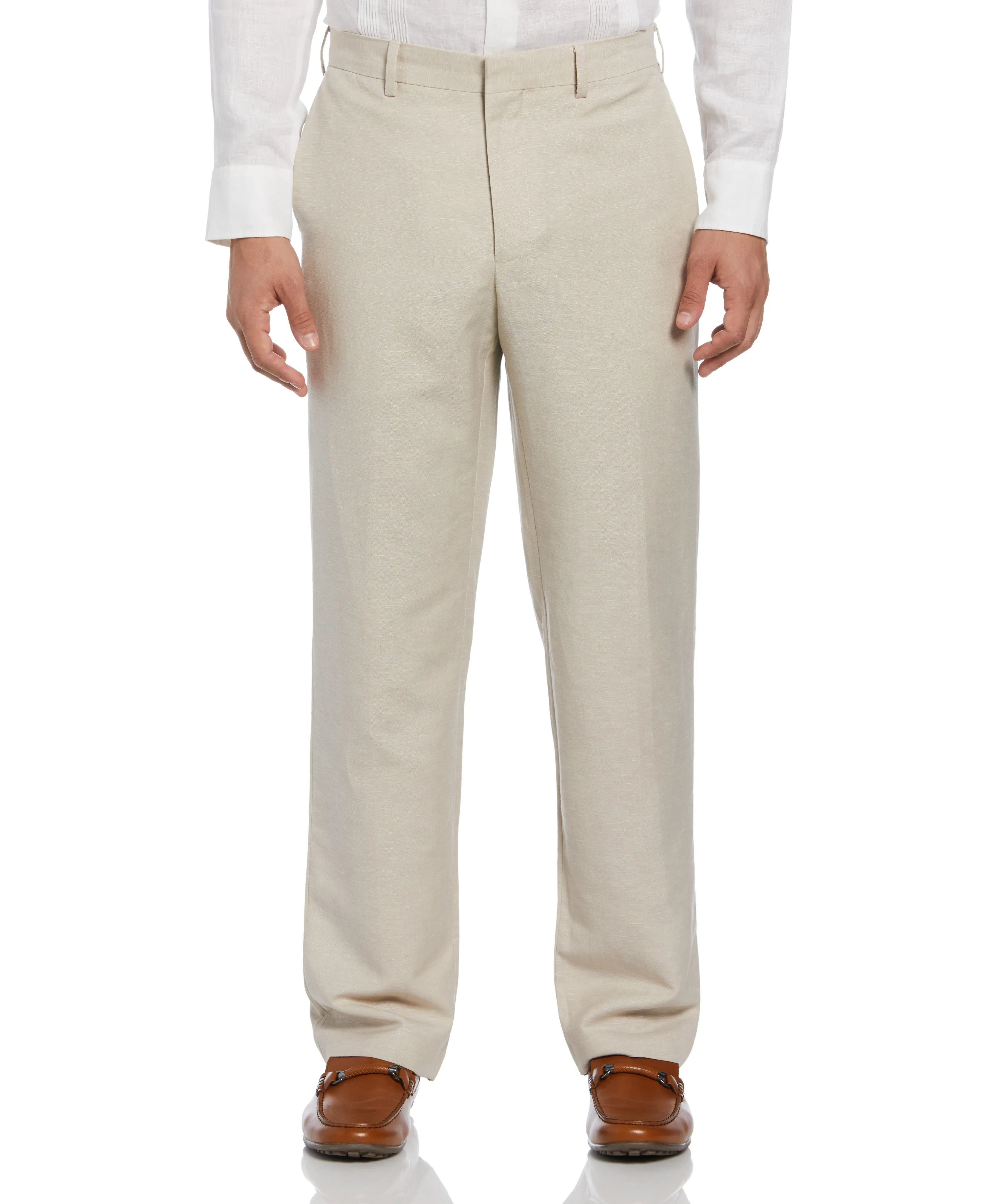 Linen Blend Flat Front Dress Pant sold by Cubavera