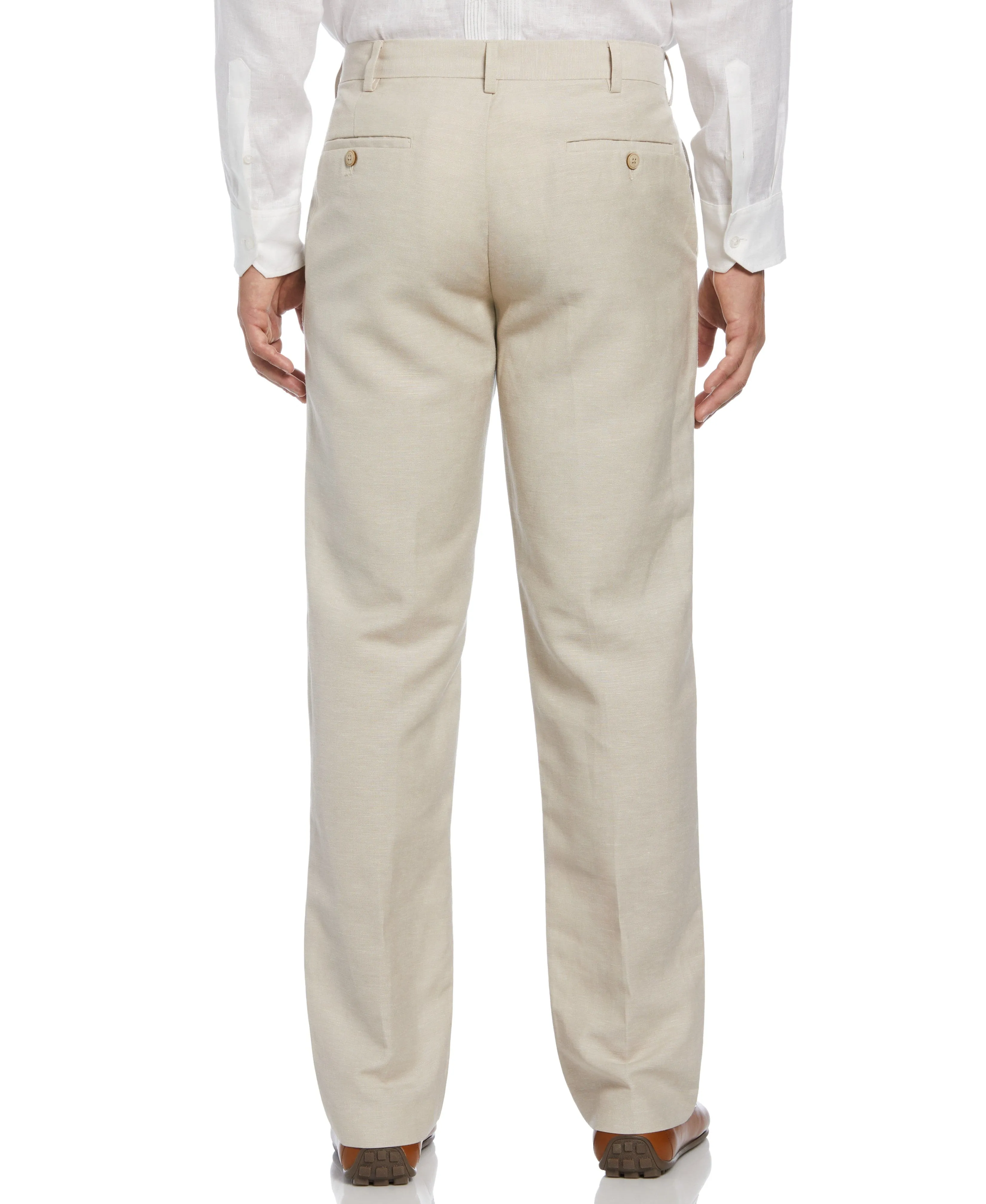 Linen Blend Flat Front Dress Pant sold by Cubavera product image thumbnail 2