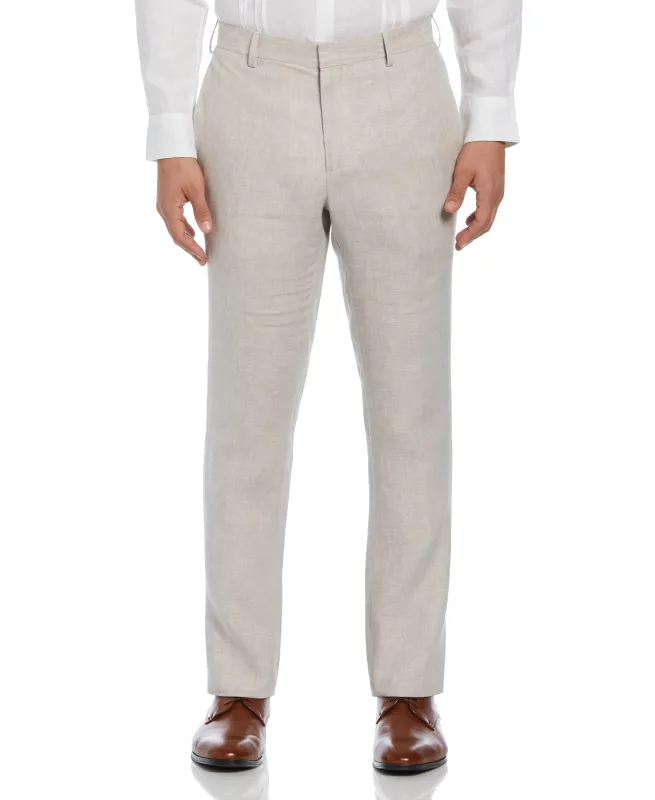 Big & Tall Delave Linen Flat Front Pant sold by Cubavera