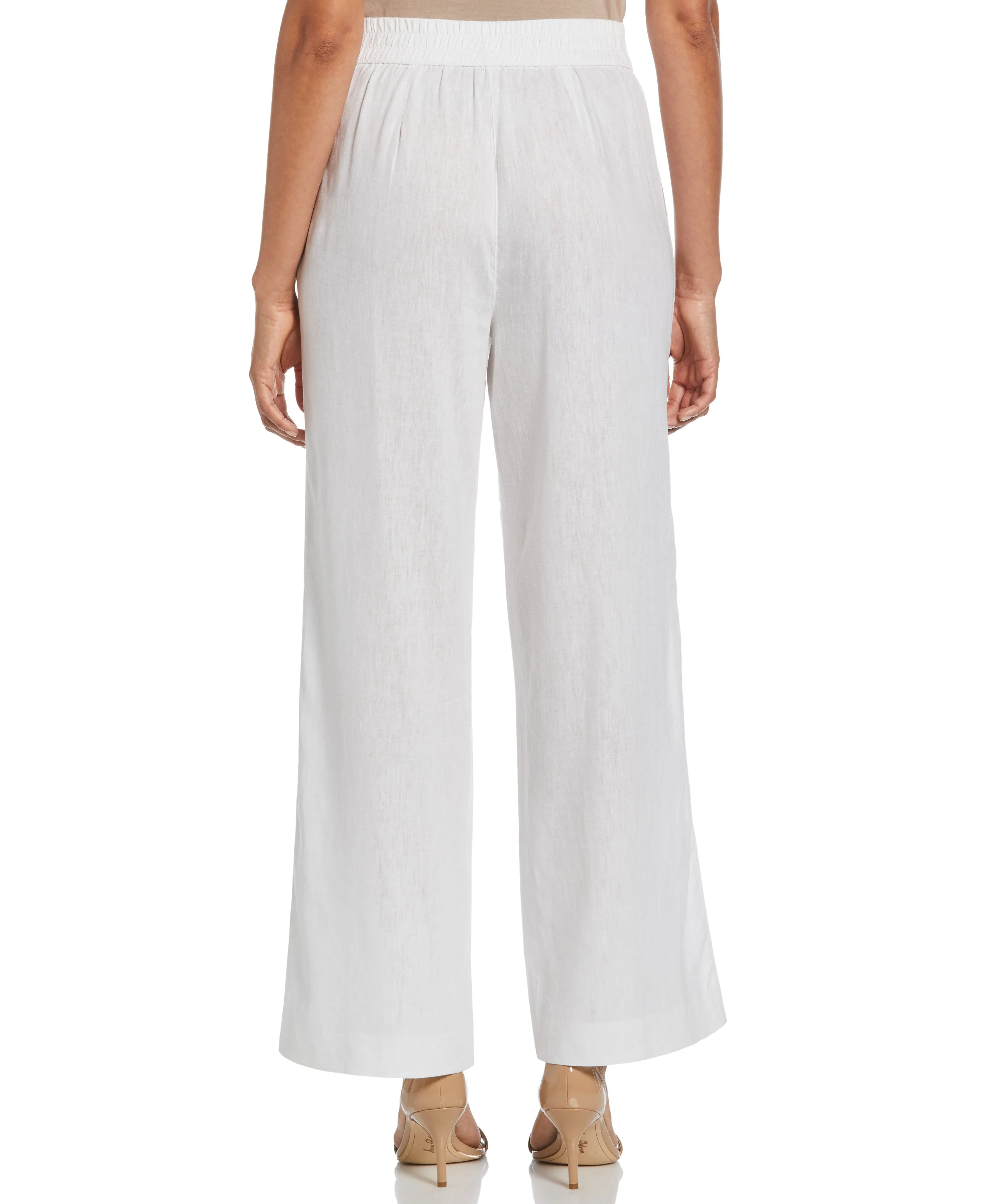 Women's Linen Blend Wide Leg Flat Front Pant sold by Cubavera product image thumbnail 2