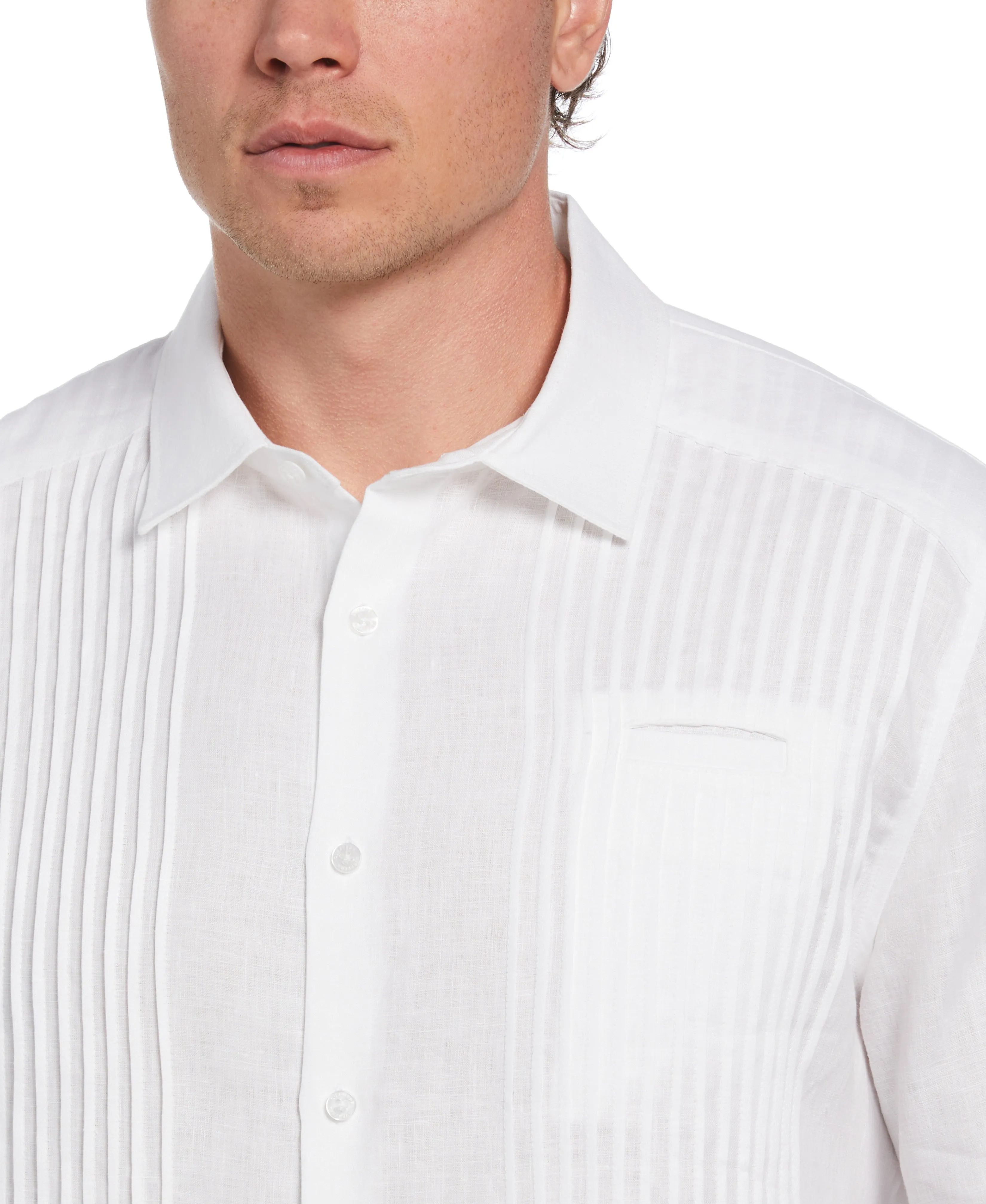 Solid Linen Presidente Guayabera Shirt sold by Cubavera product image thumbnail 4