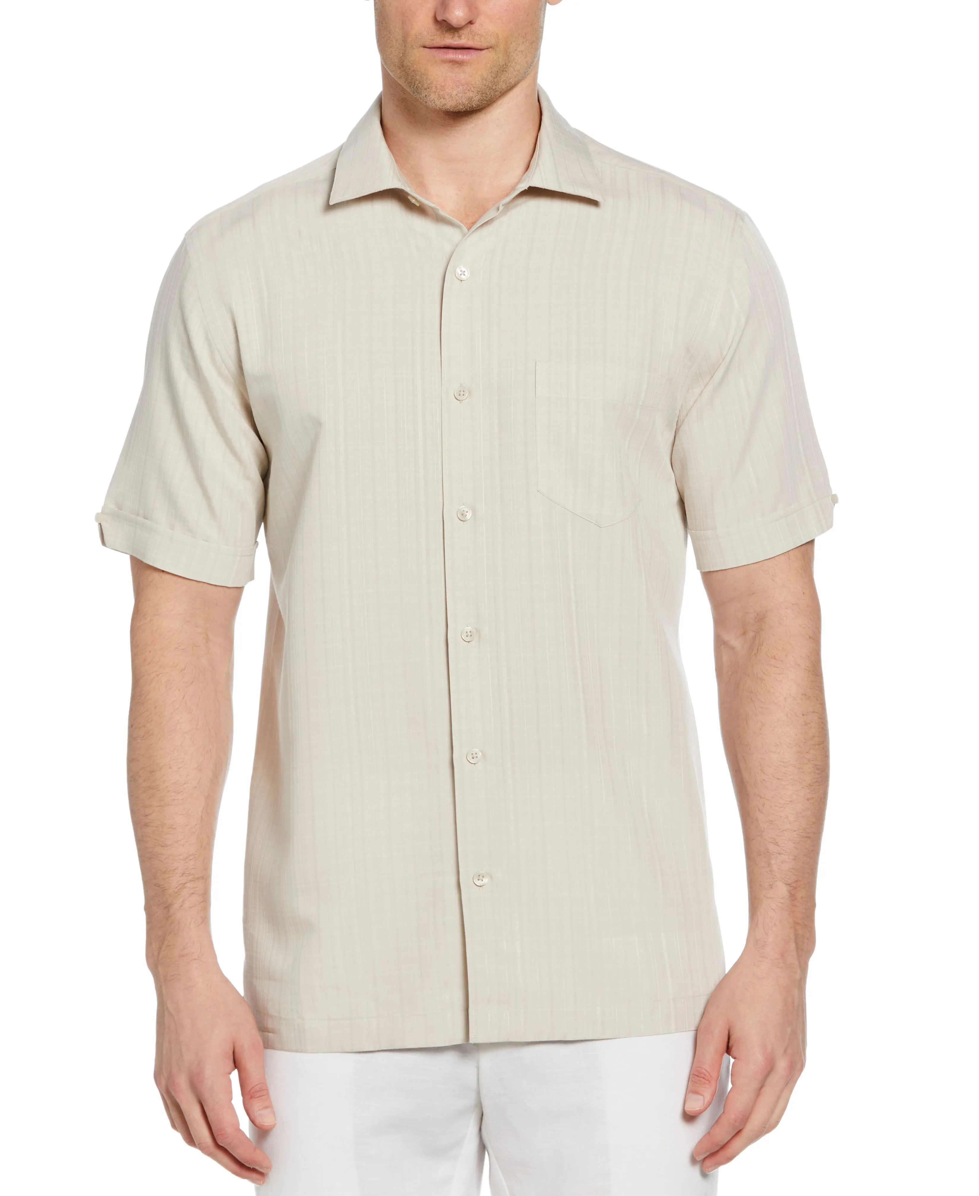 Textured One Pocket Shirt sold by Cubavera