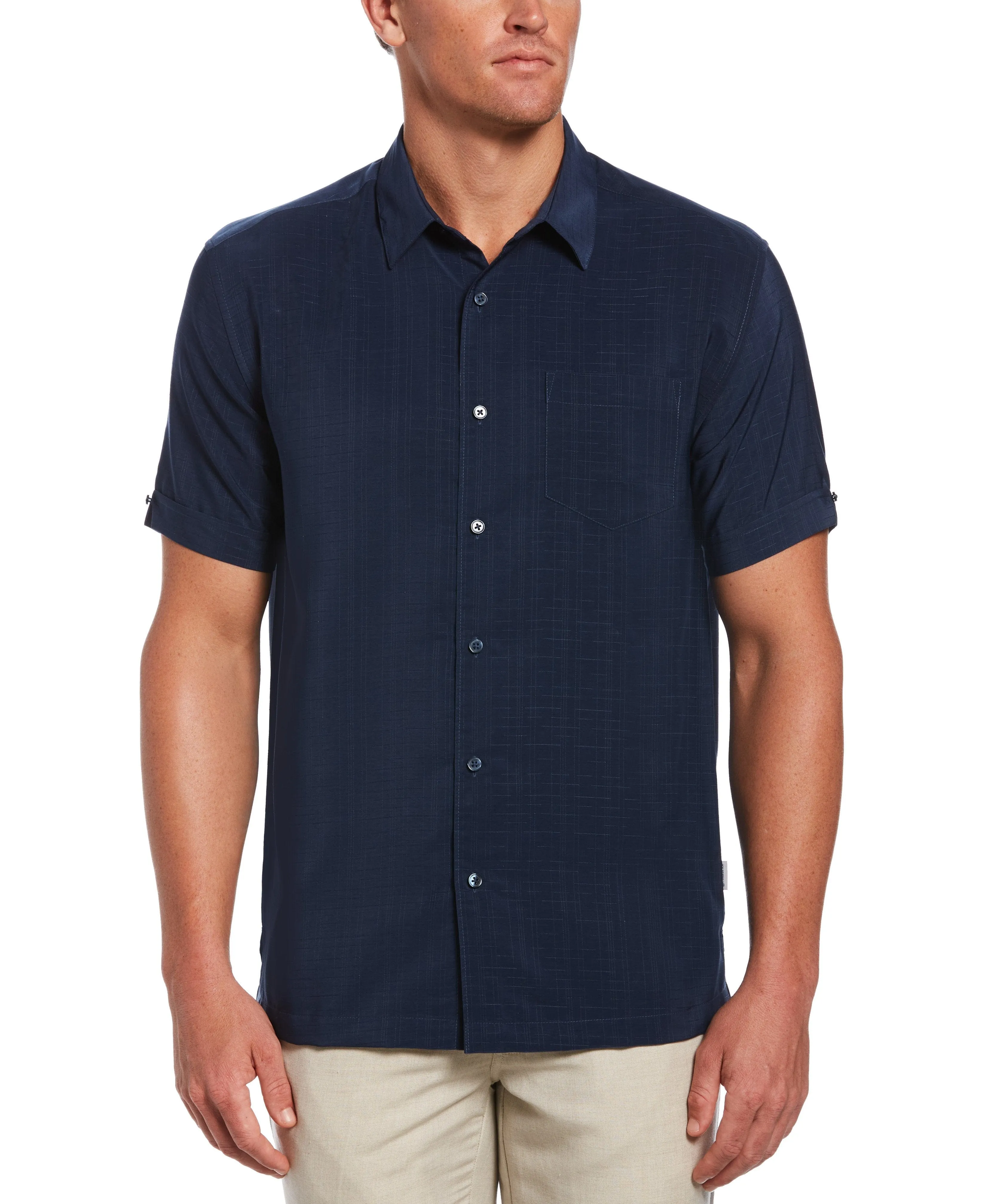 Textured One Pocket Shirt sold by Cubavera product image thumbnail 5