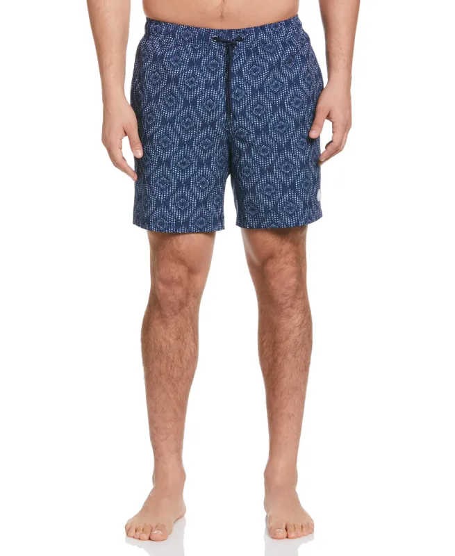 Geo Print 7" Swim Trunks made by Cubavera