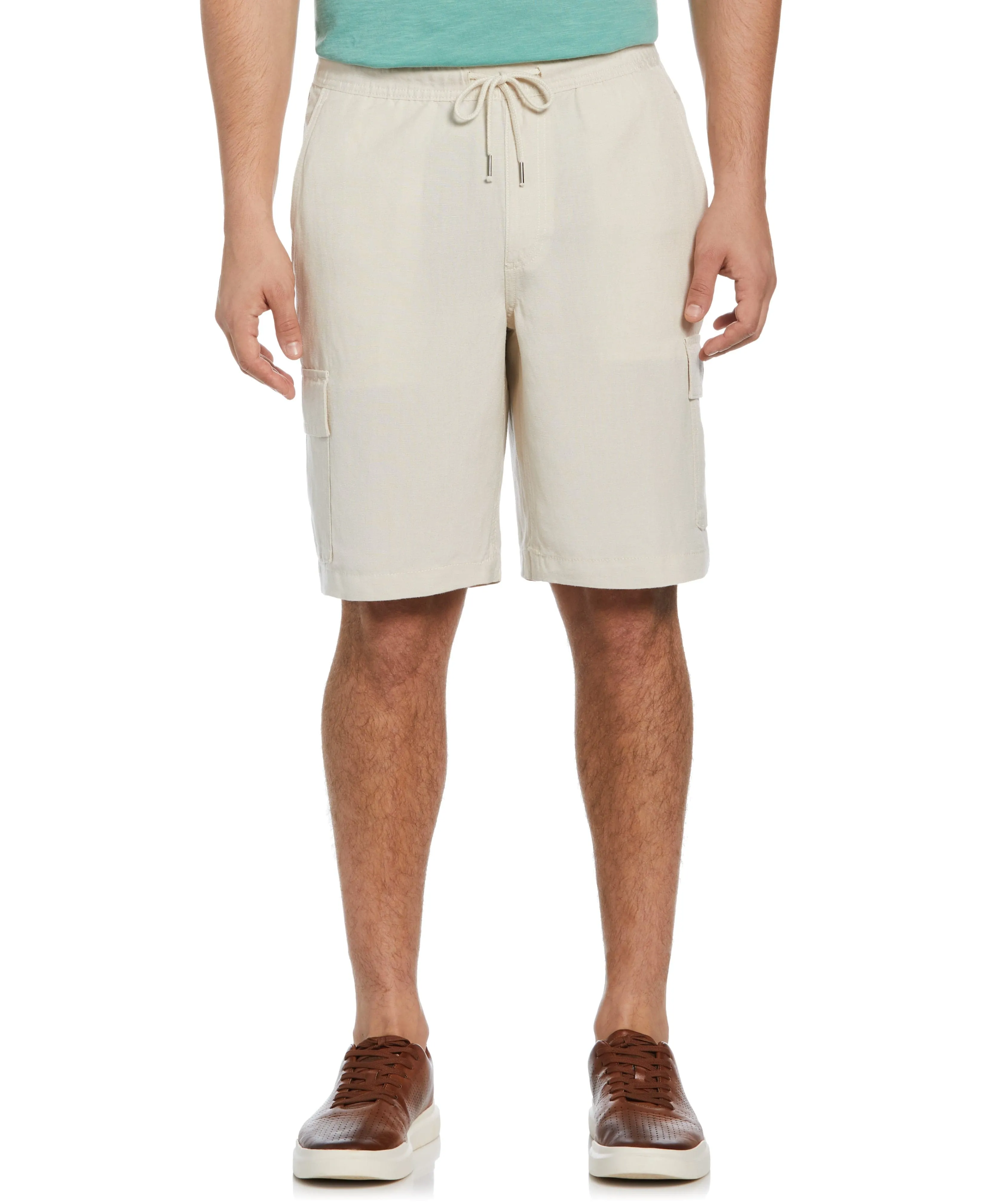 Linen Blend Pull-On Cargo Shorts sold by Cubavera