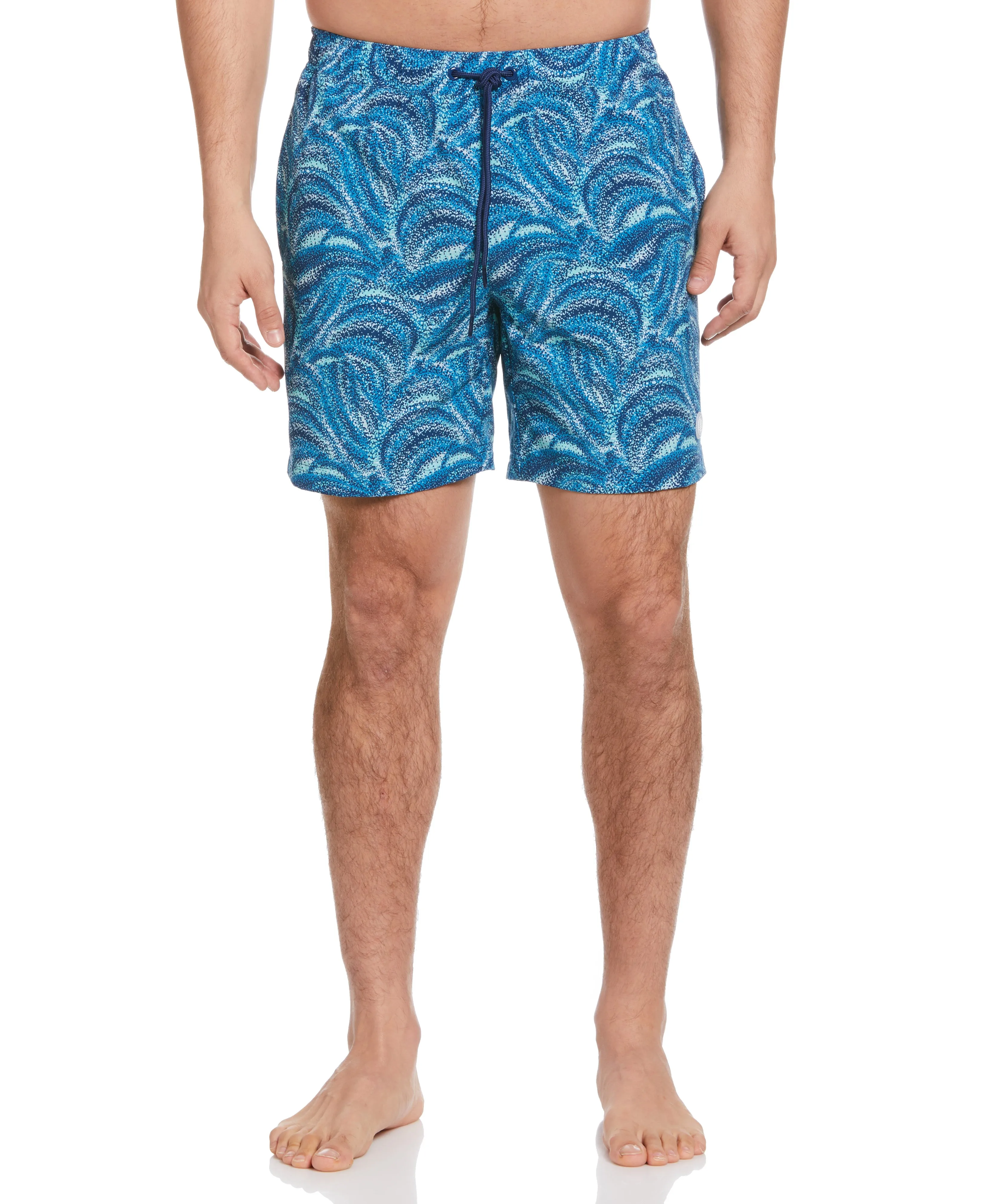 Wave Print 7" Swim Trunks sold by Cubavera
