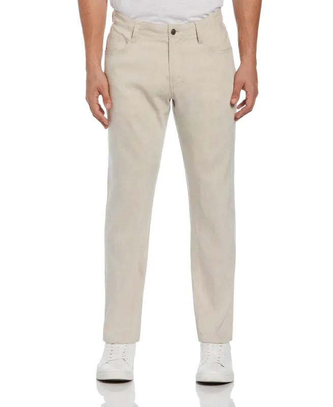 Linen-Blend Stretch 5-Pocket Pants sold by Cubavera