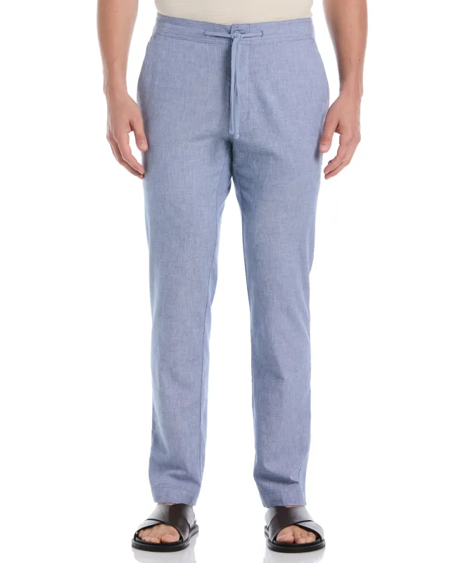 Cotton Linen Blend Stretch Drawstring Pant sold by Cubavera