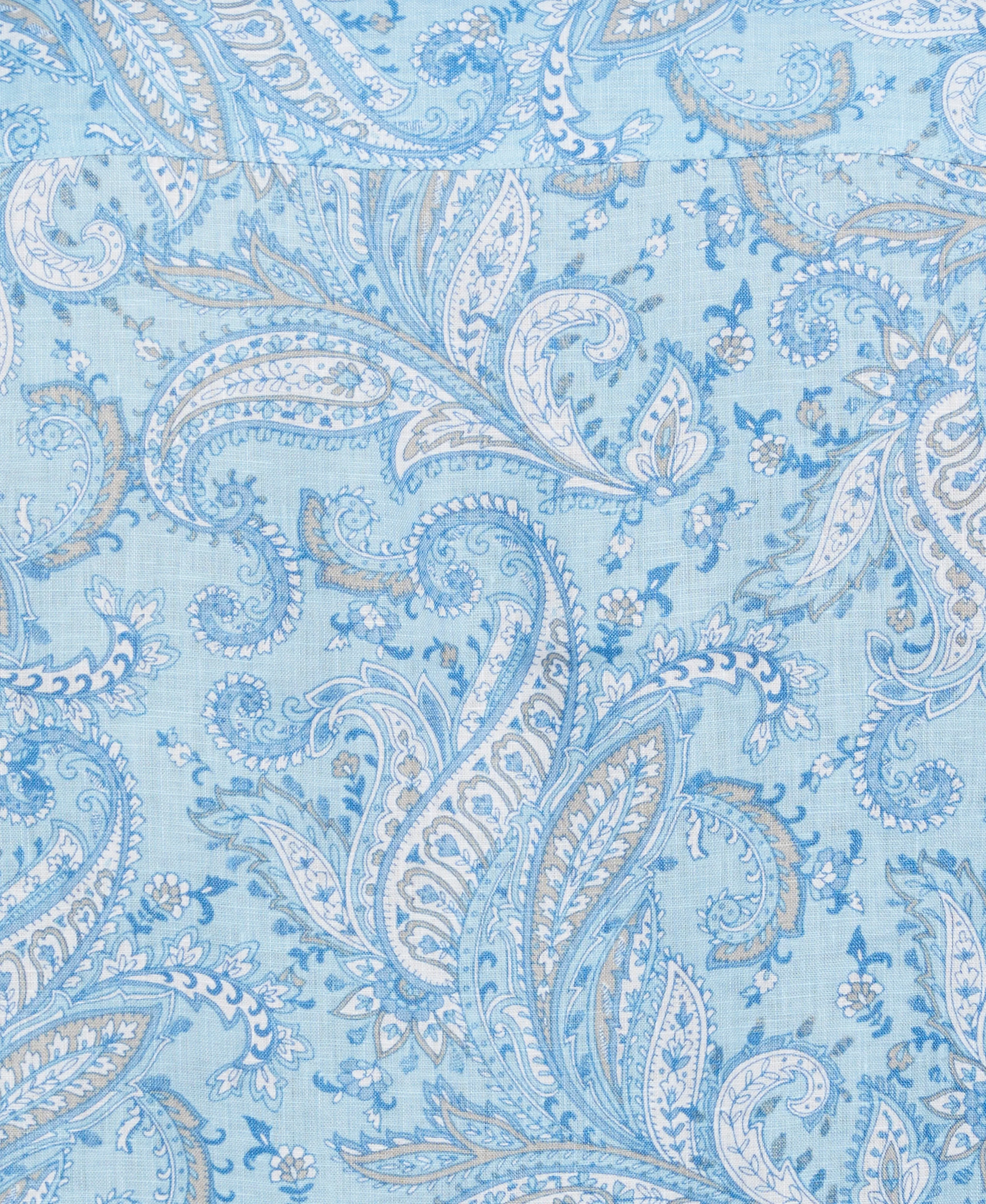 Long Sleeve Linen Allover Paisley Printed Shirt sold by Cubavera product image thumbnail 5