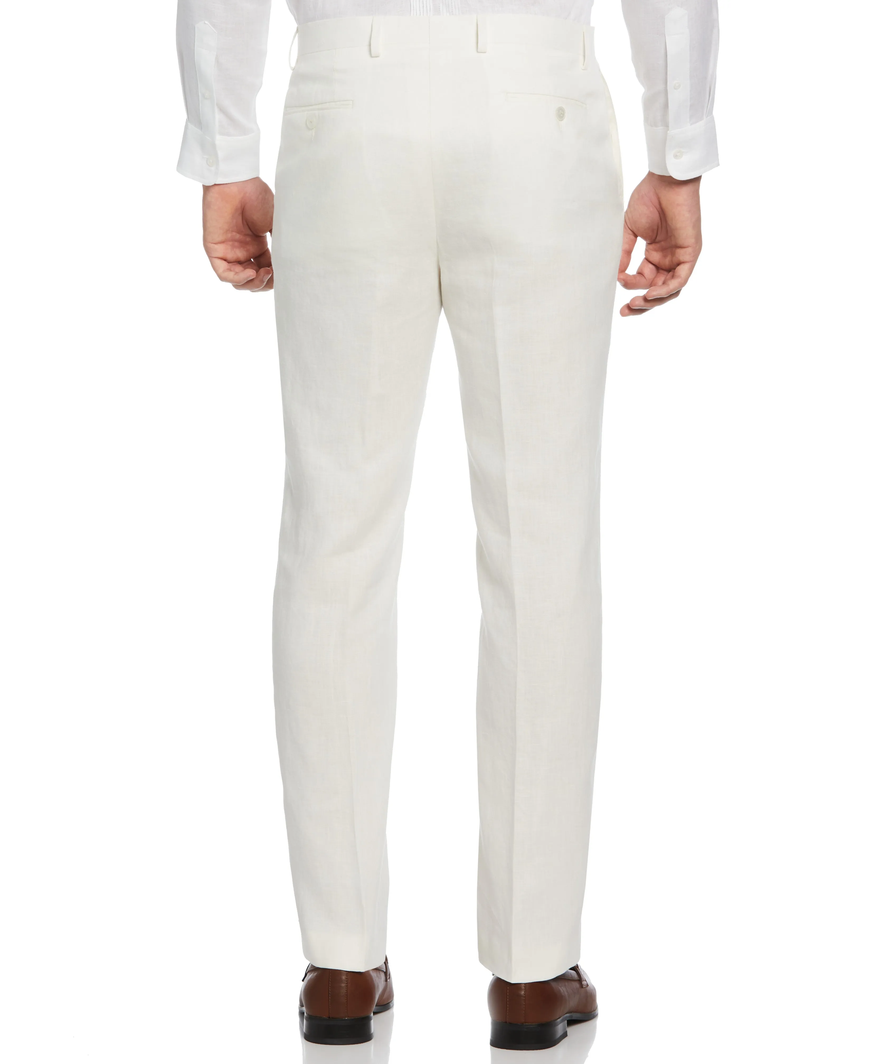 100% Linen Solid Flat Front Pant sold by Cubavera product image thumbnail 2