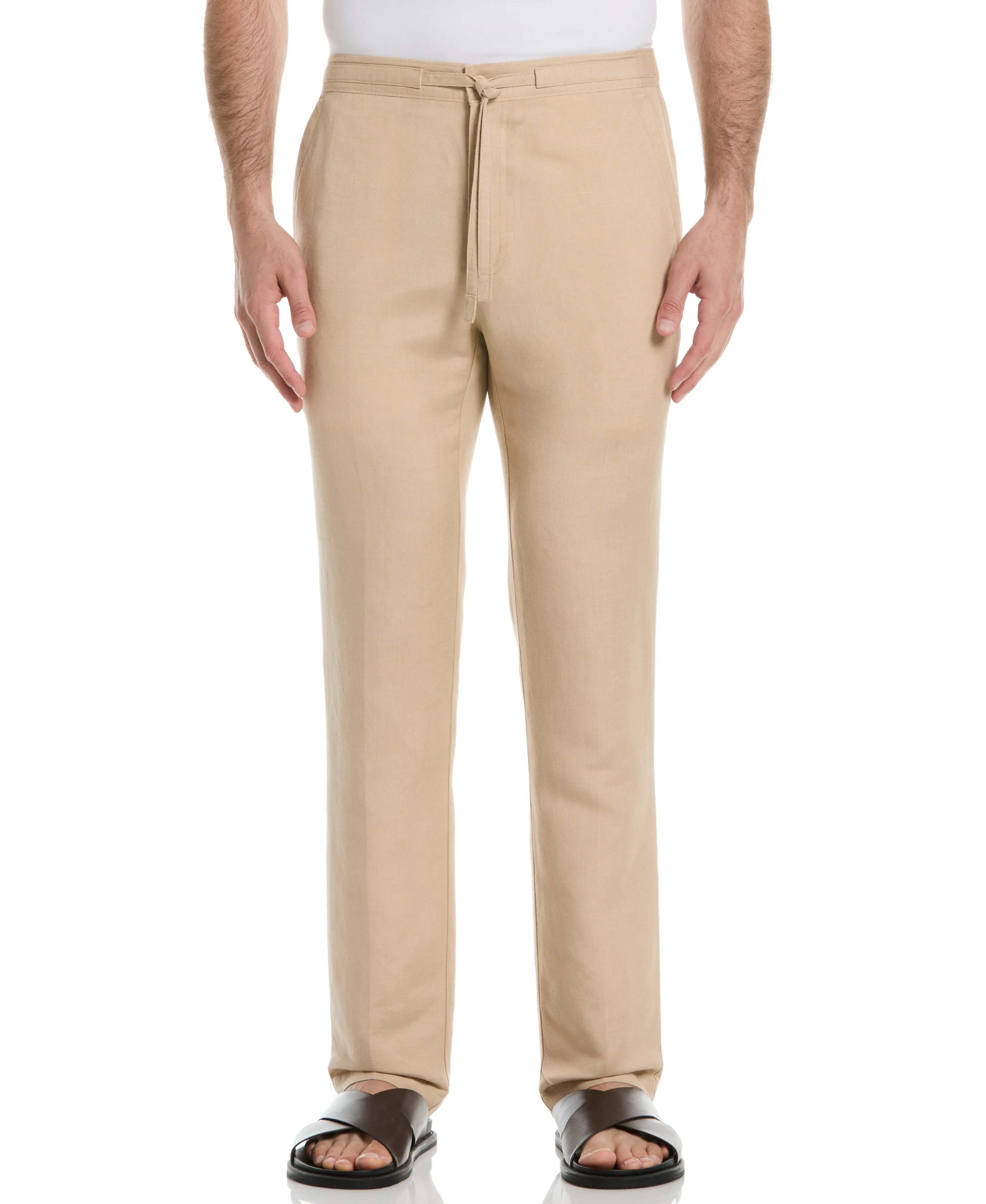 Linen-Blend Core Drawstring Pants sold by Cubavera