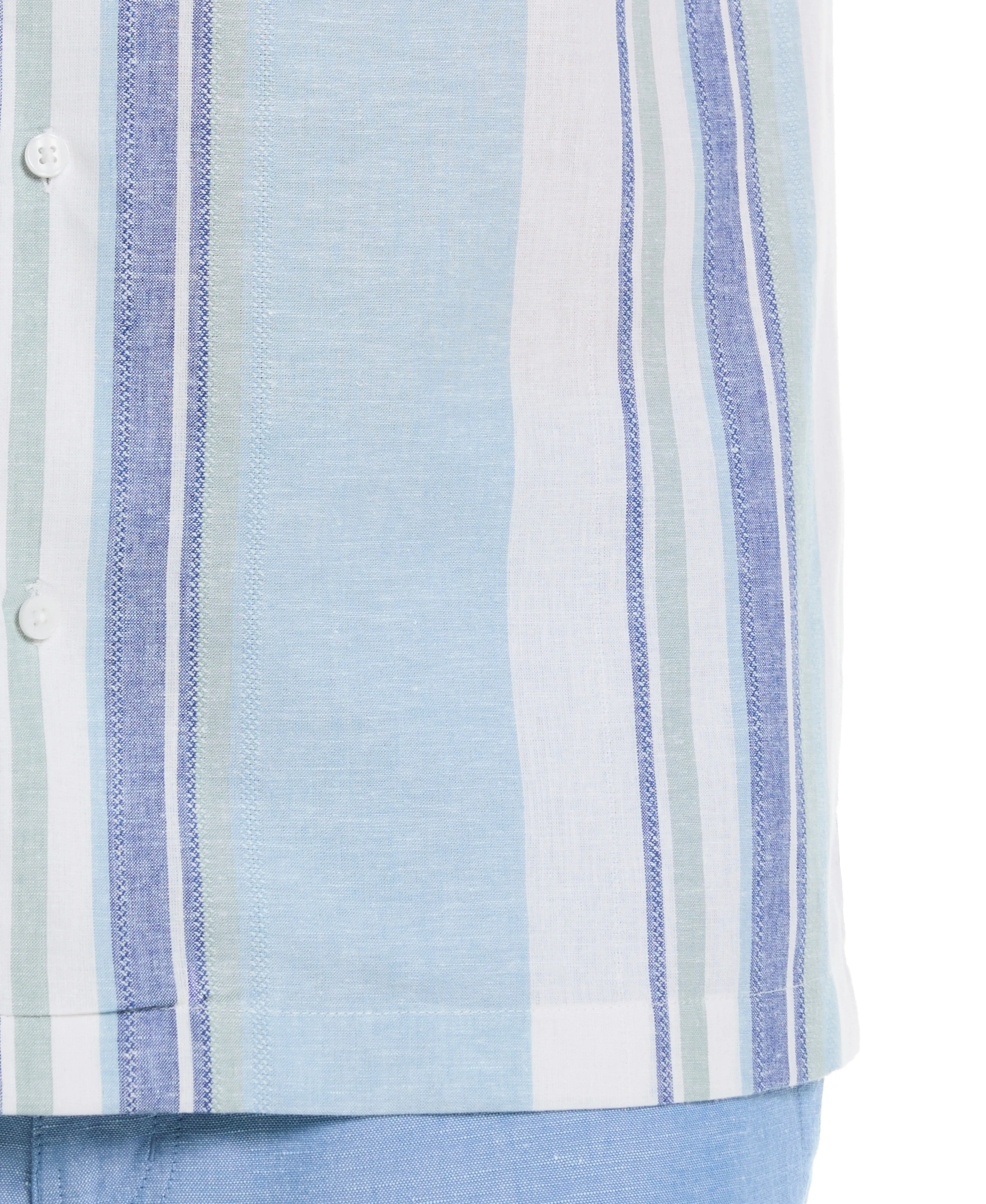 Linen Blend Striped Panel Shirt sold by Cubavera product image thumbnail 3