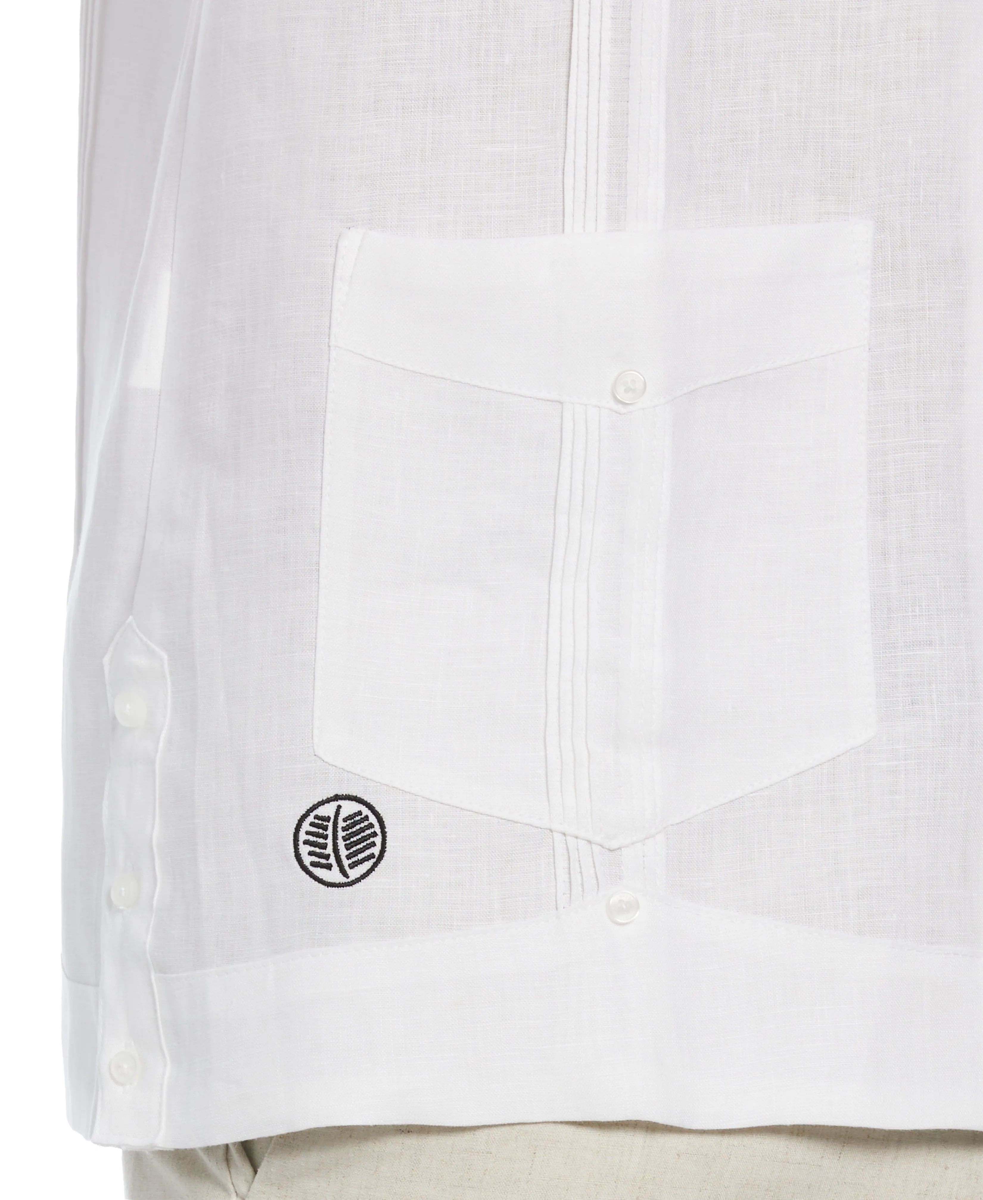 Big & Tall Miami Dolphins Logo Linen Short Sleeve 4 Pocket Guayabera sold by Cubavera product image thumbnail 3